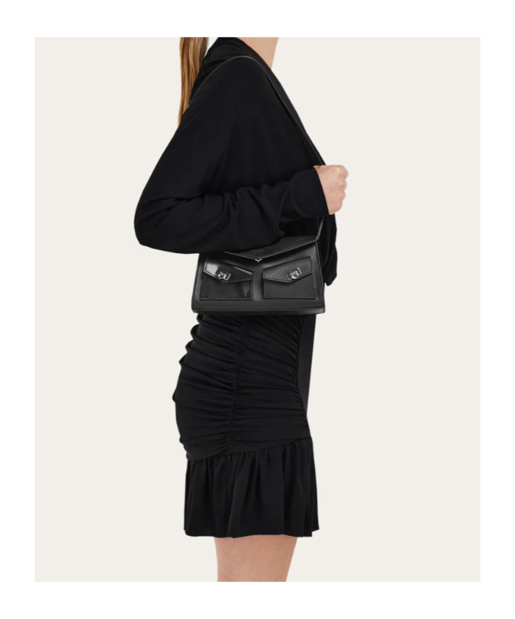 Ferragamo Multipocket Mini Bag In Black
