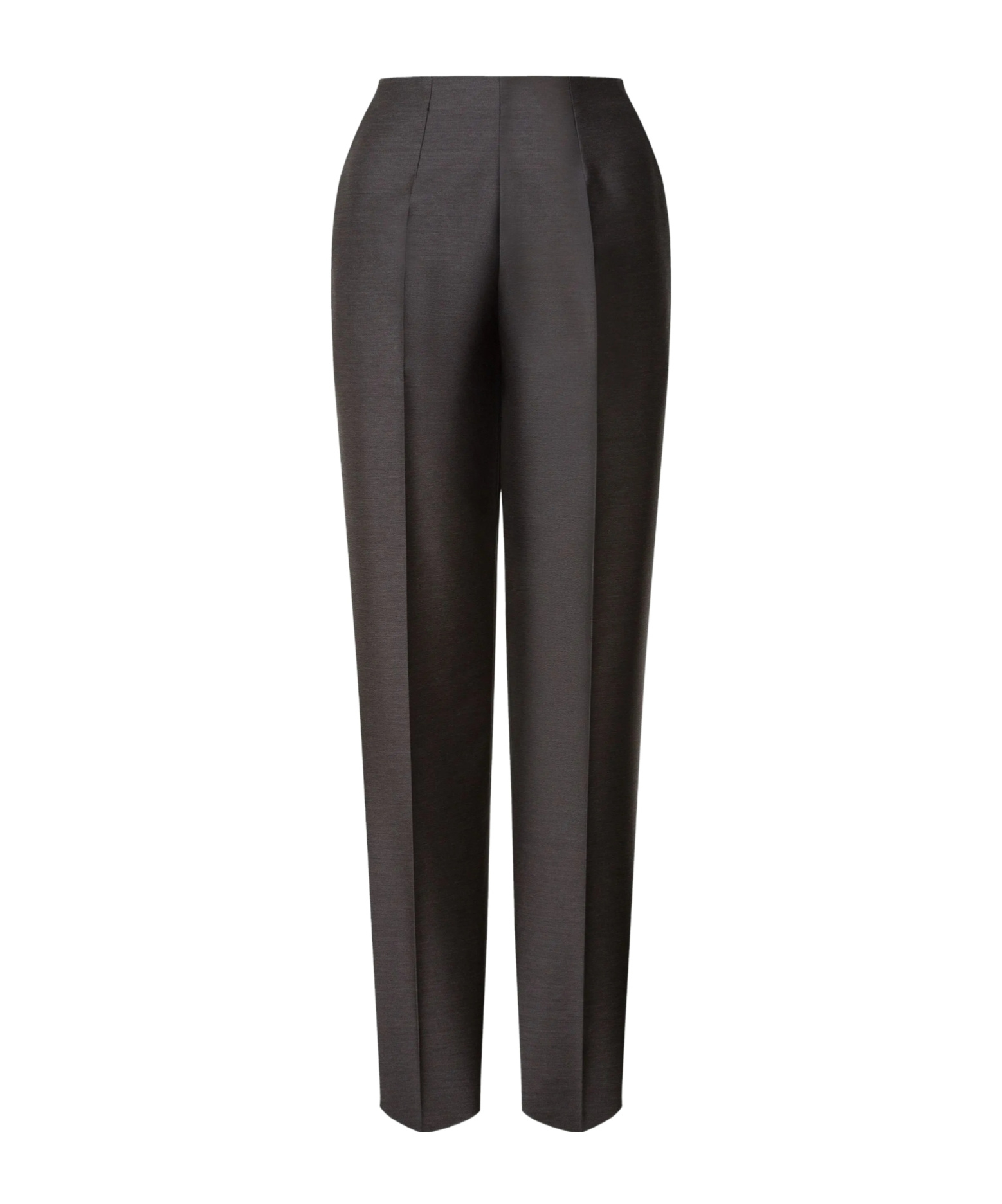 Alberta Ferretti Satin Trousers Embroidered Lapel In Black