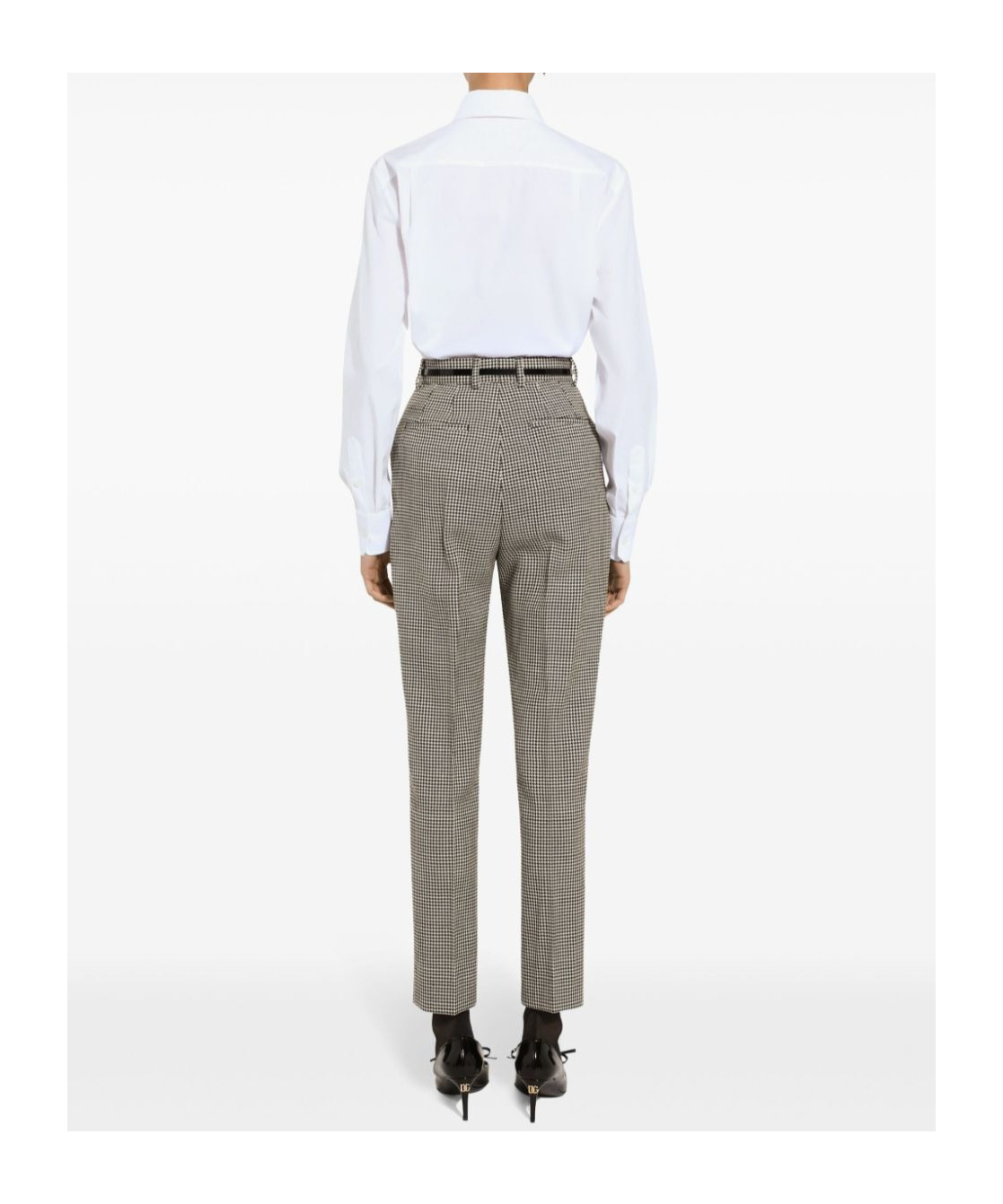 Dolce & Gabbana Waistband Loop Casual Pants In Gray