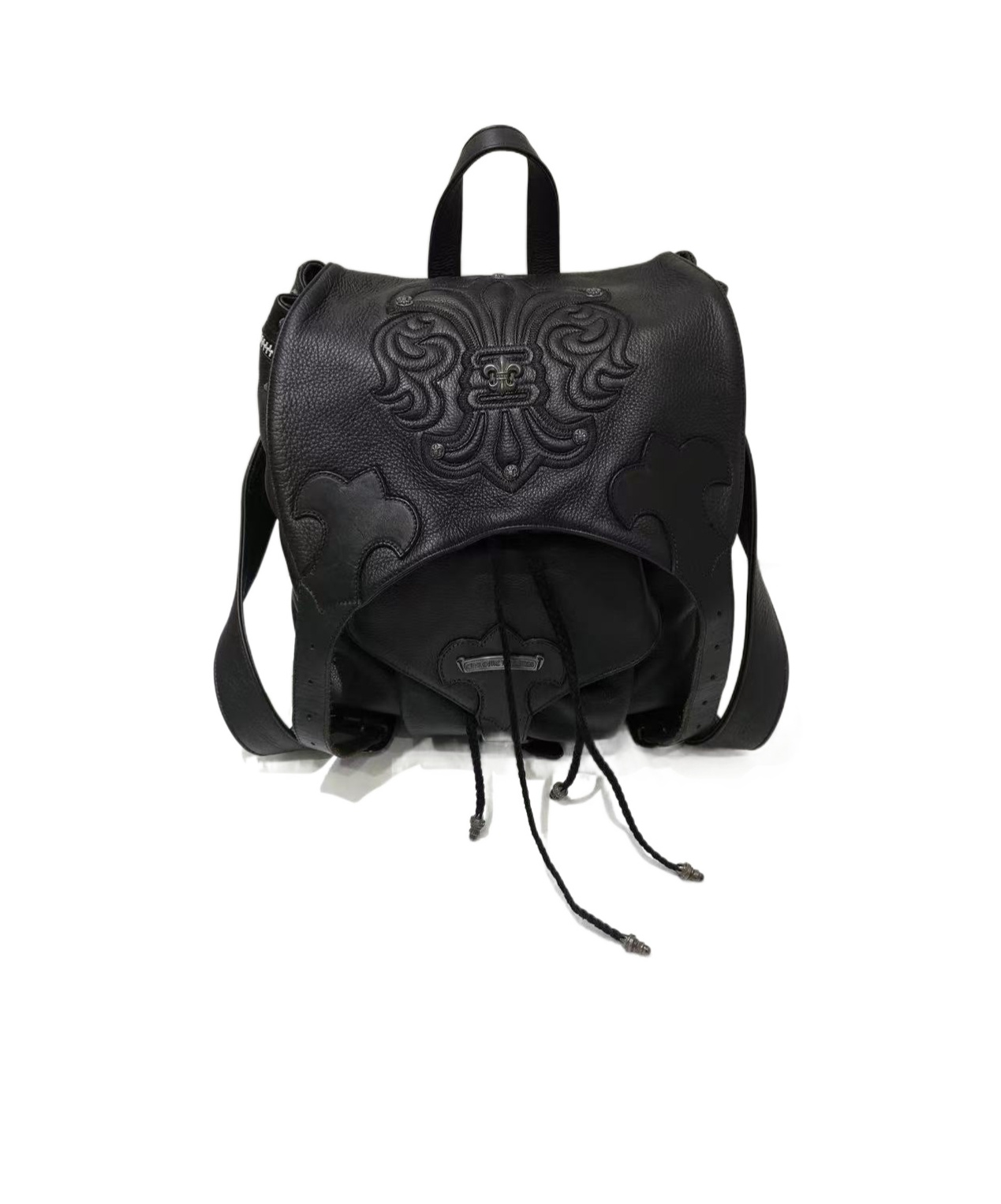 Chrome Hearts Top Handle Backpack In Black