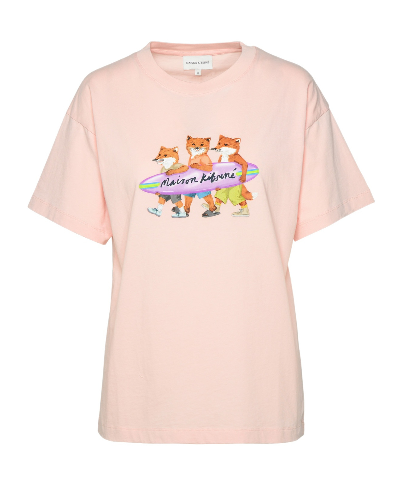MAISON KITSUNÉ T-SHIRT WITH ROUND NECK AND SHORT SLEEVES 