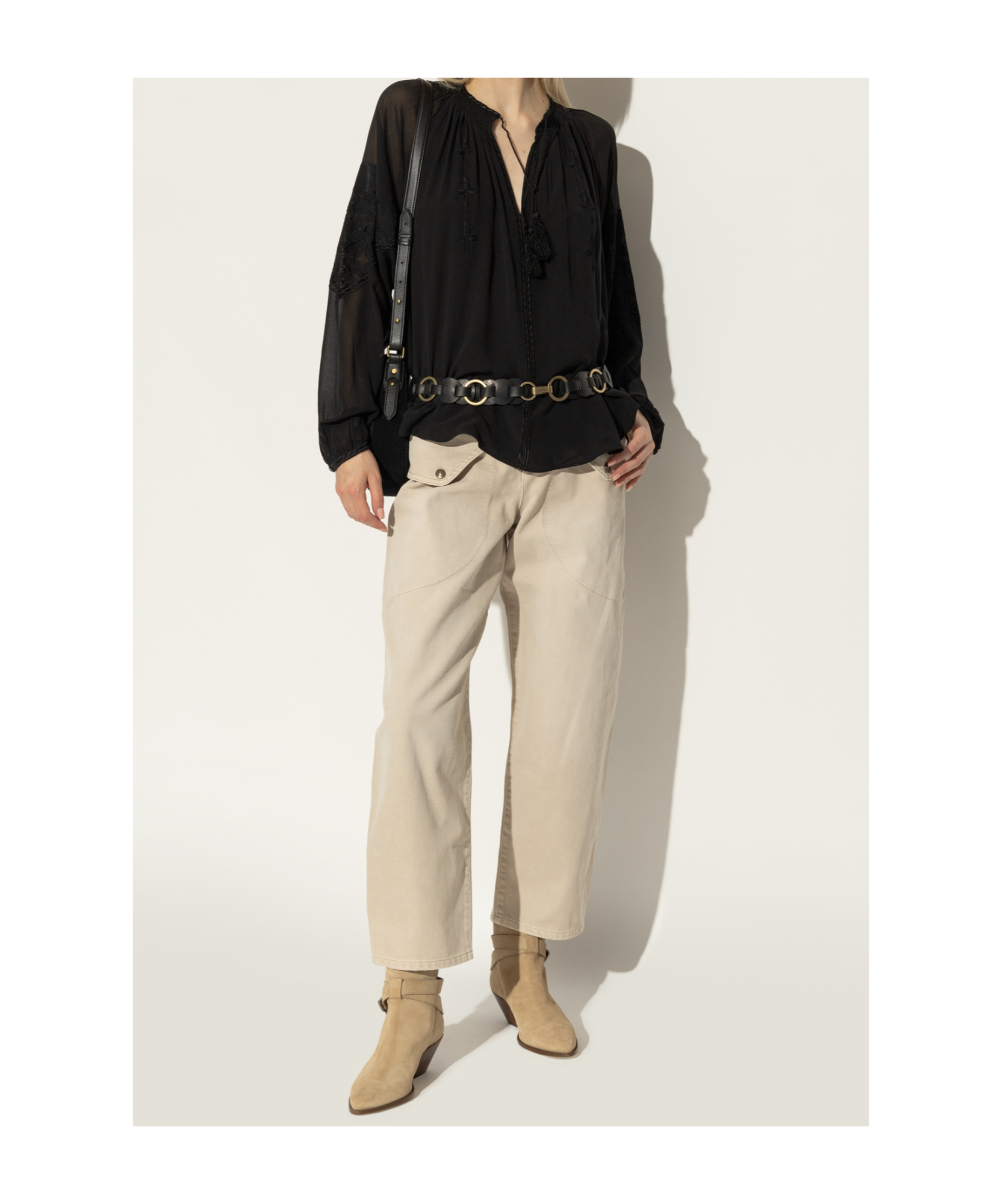 Isabel Marant Pointed Toe Ankle Boots With Buckle Detail In Green