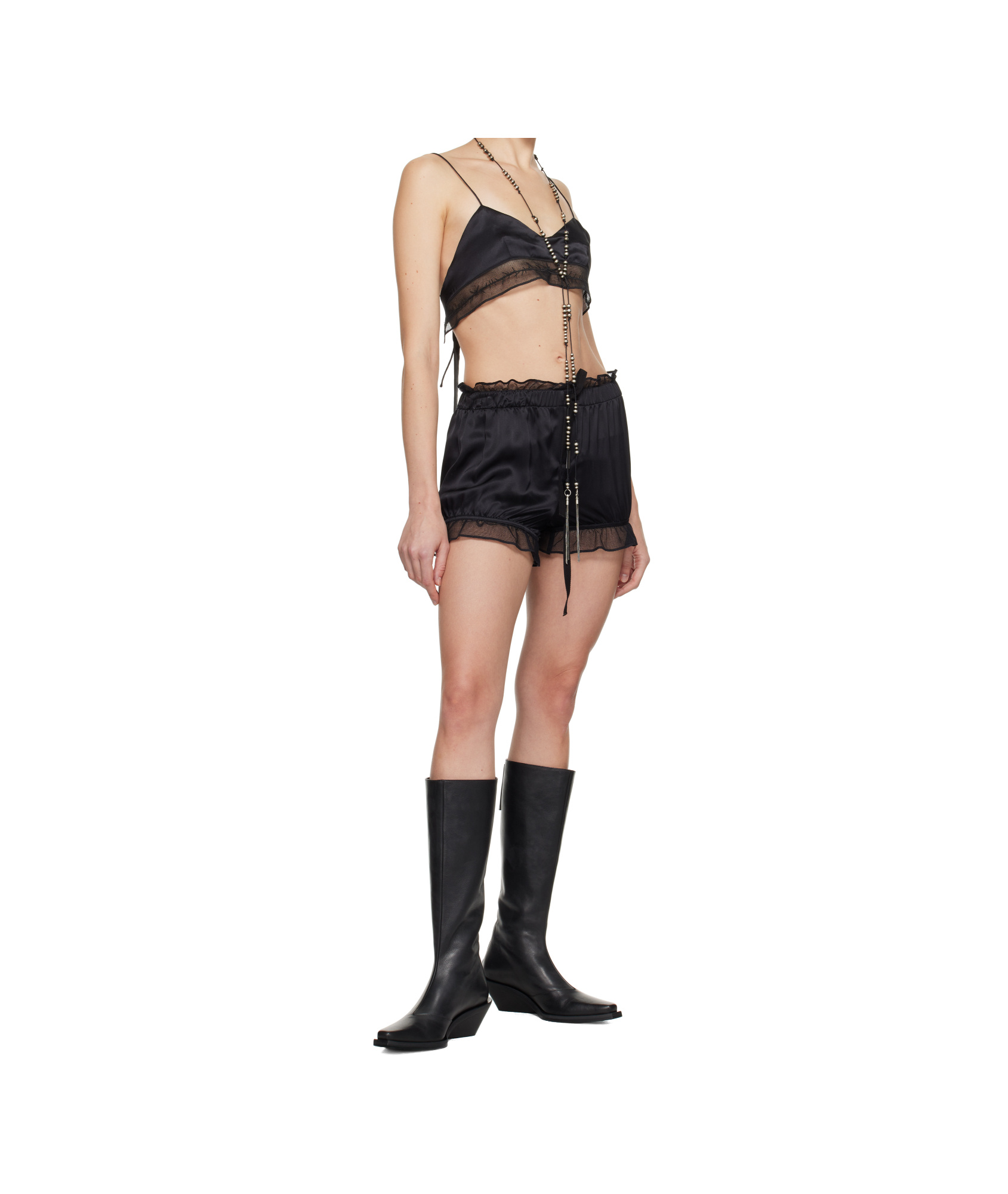 Ann Demeulemeester Suspender Bra In Black