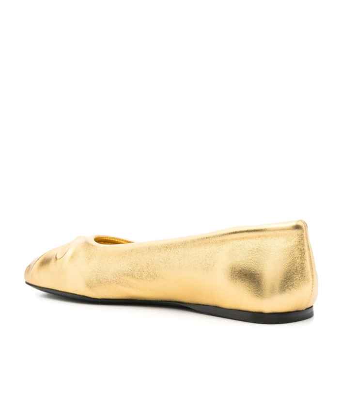 Marni Bow-detail Ballet Flats In Nude