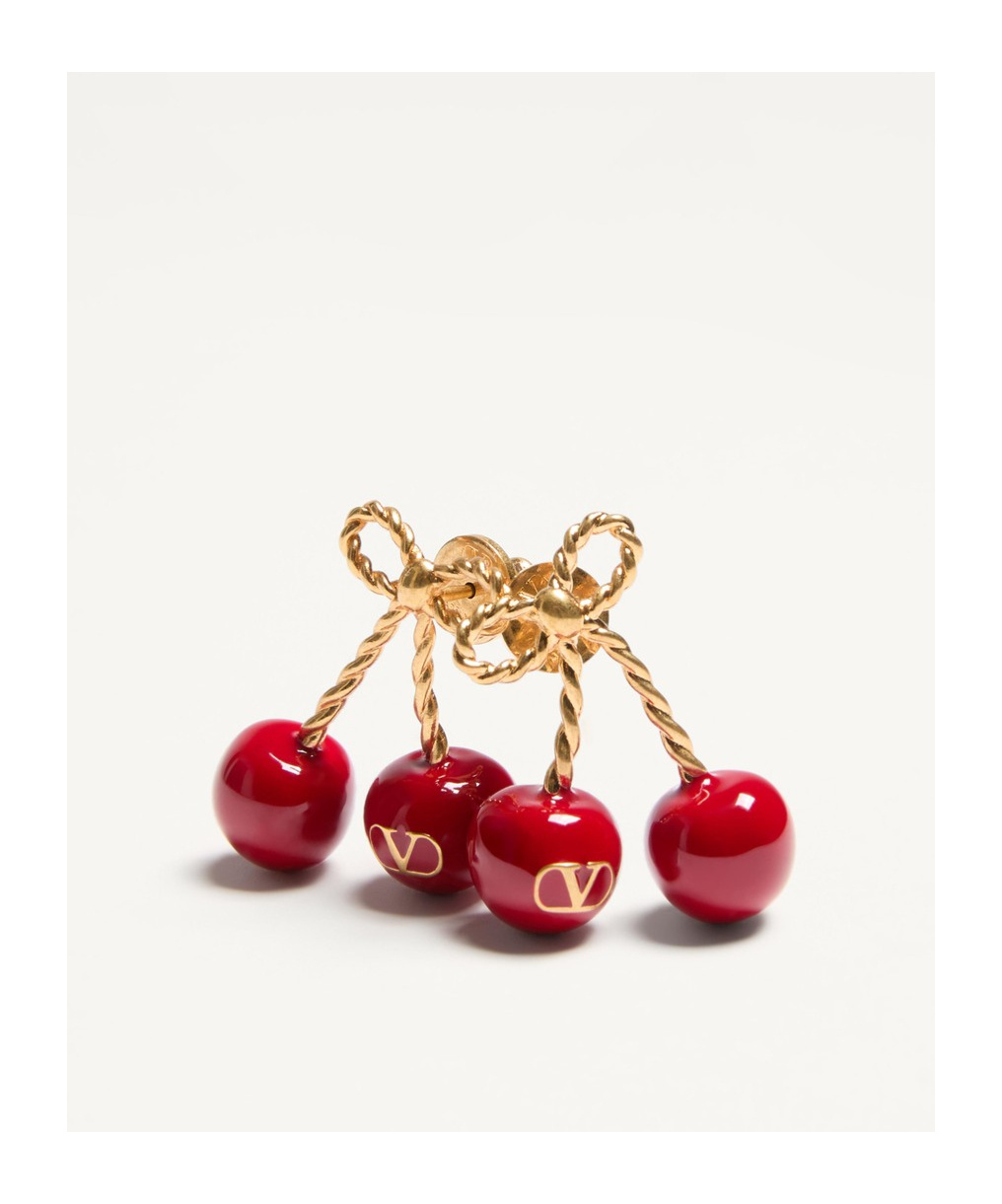 Valentino Orecchini In Metallo Bicolor Donna In Red