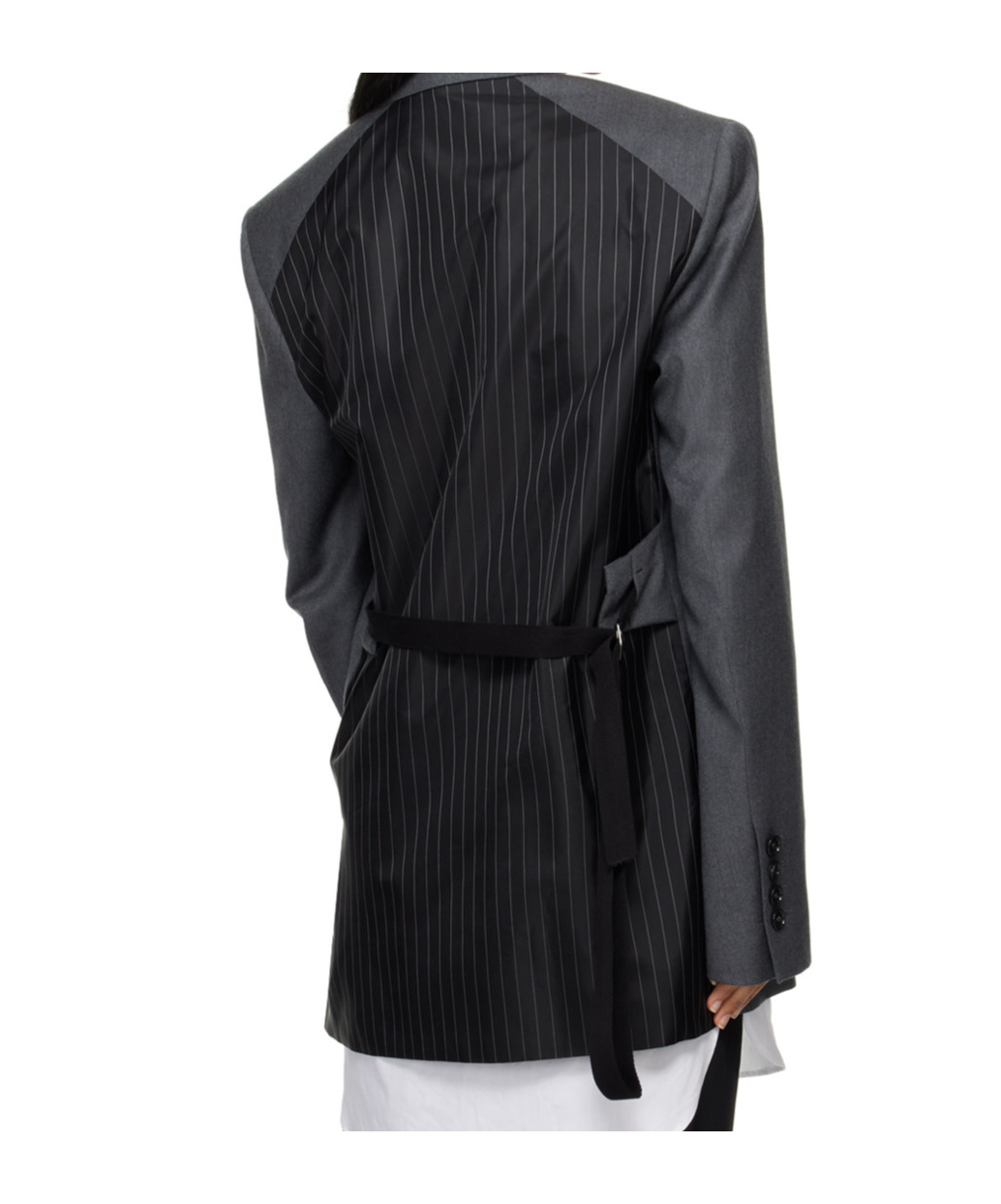 Ann Demeulemeester Long-sleeved Suit Coat In Black
