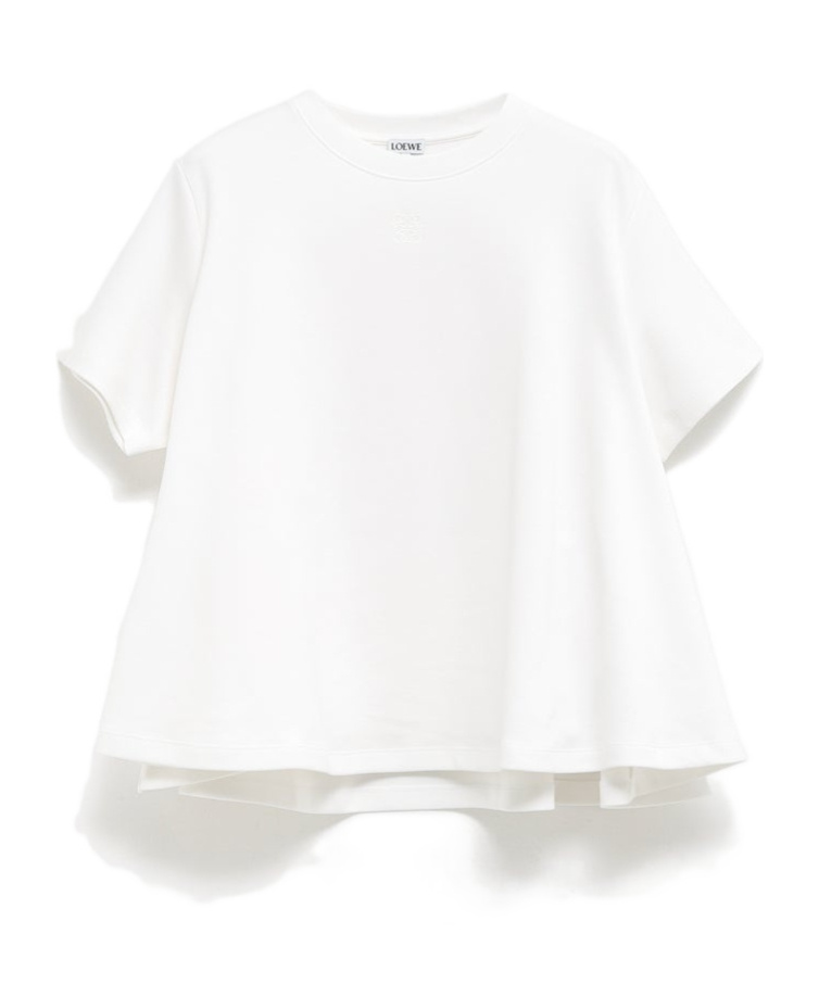 Loewe Open-necked Black Shirt In White