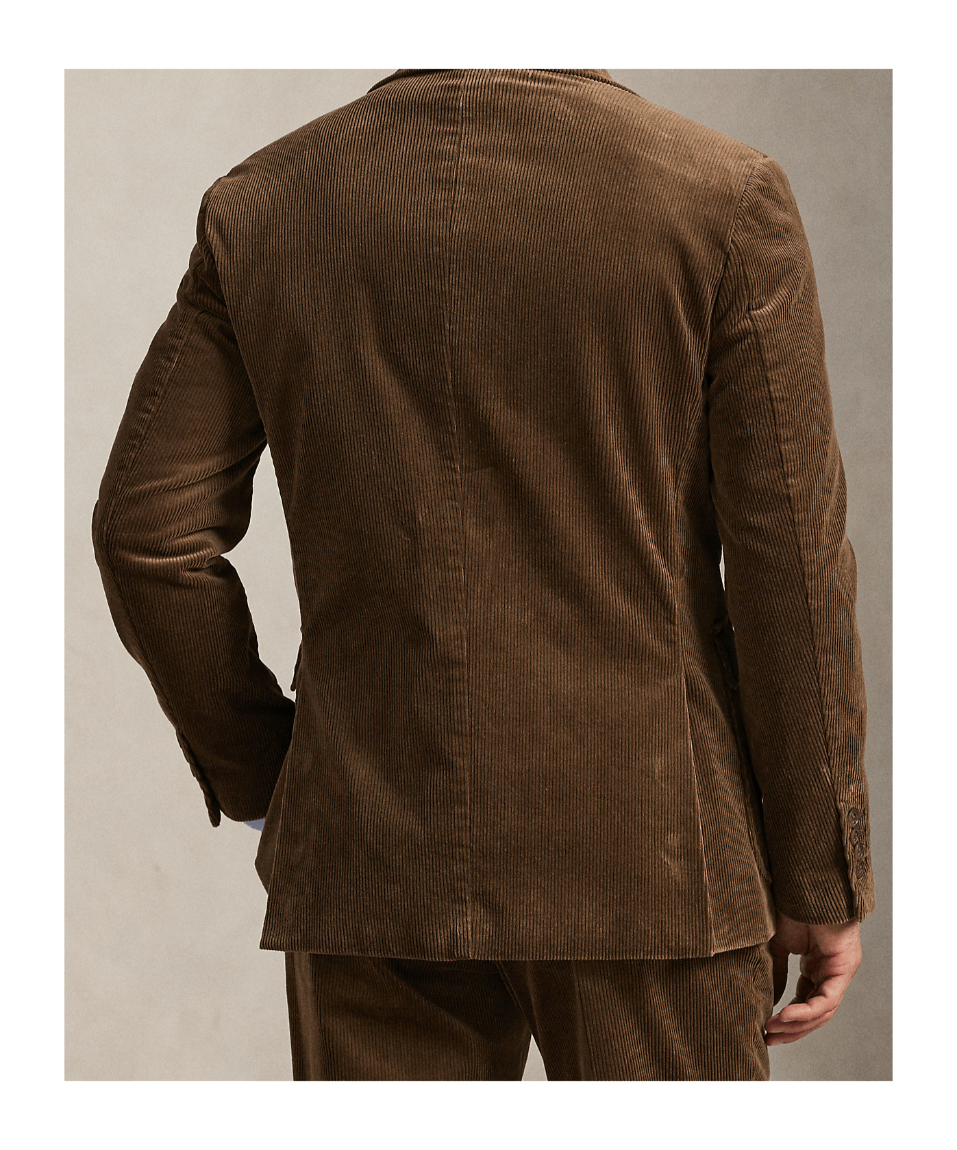 Polo Ralph Lauren Corduroy Single-breasted Blazer In Brown