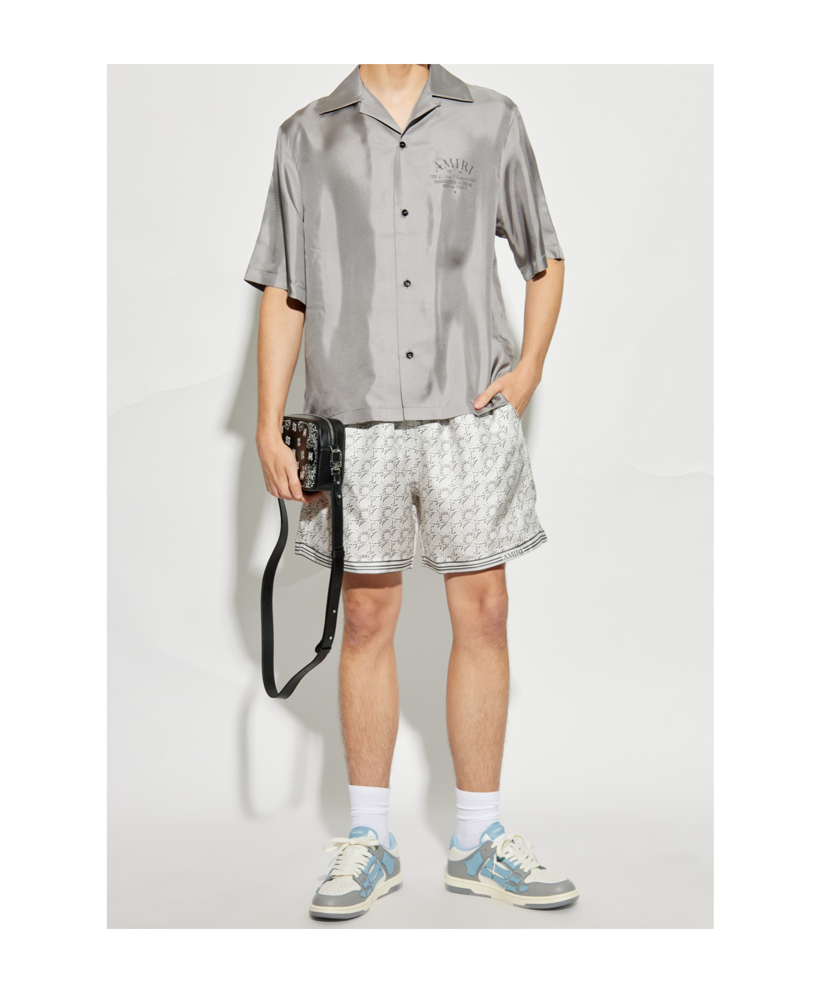 Amiri Elastic Waist Shorts In White