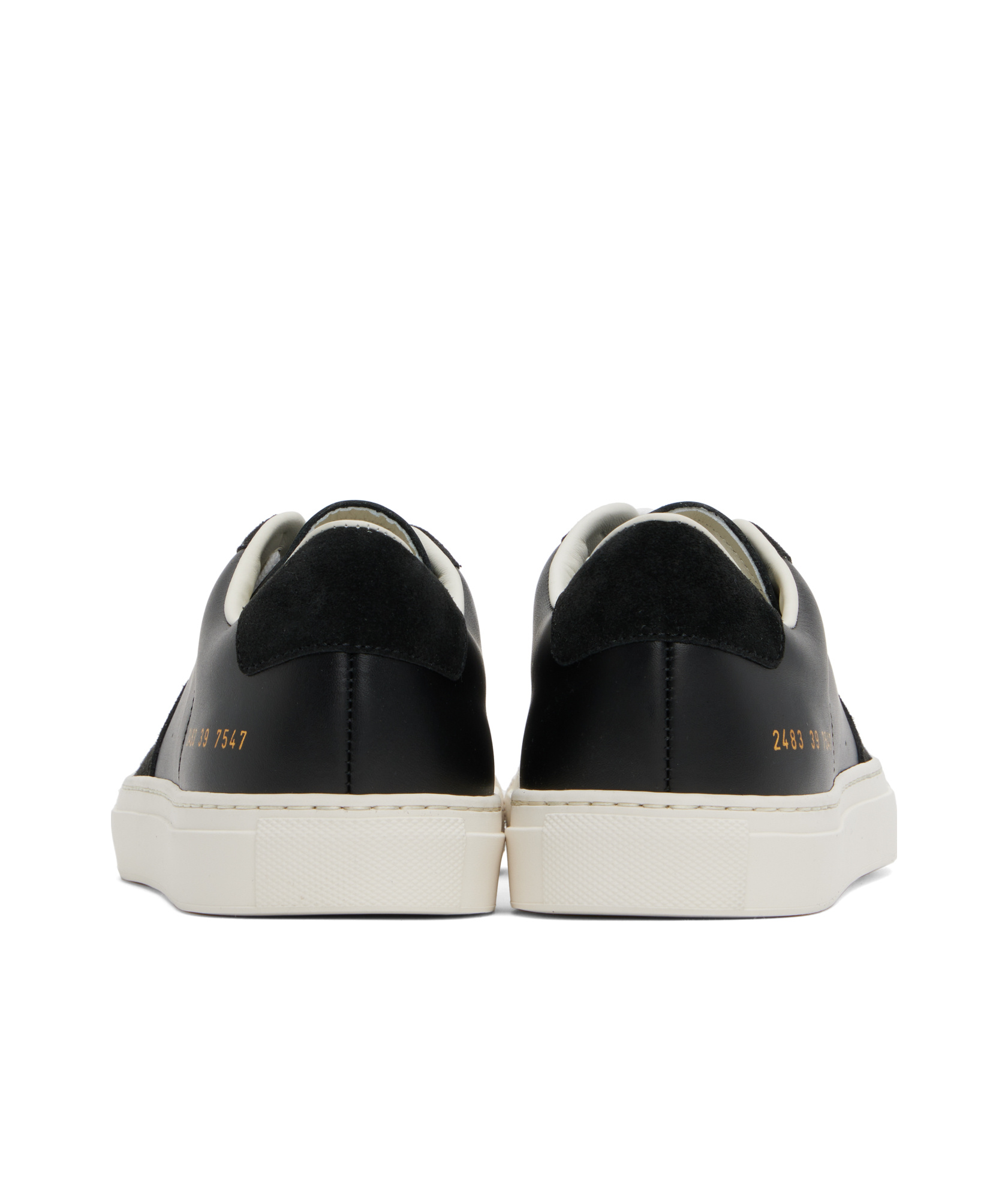 Common Projects Bball Duo Leather And Suede Sneakers In Black