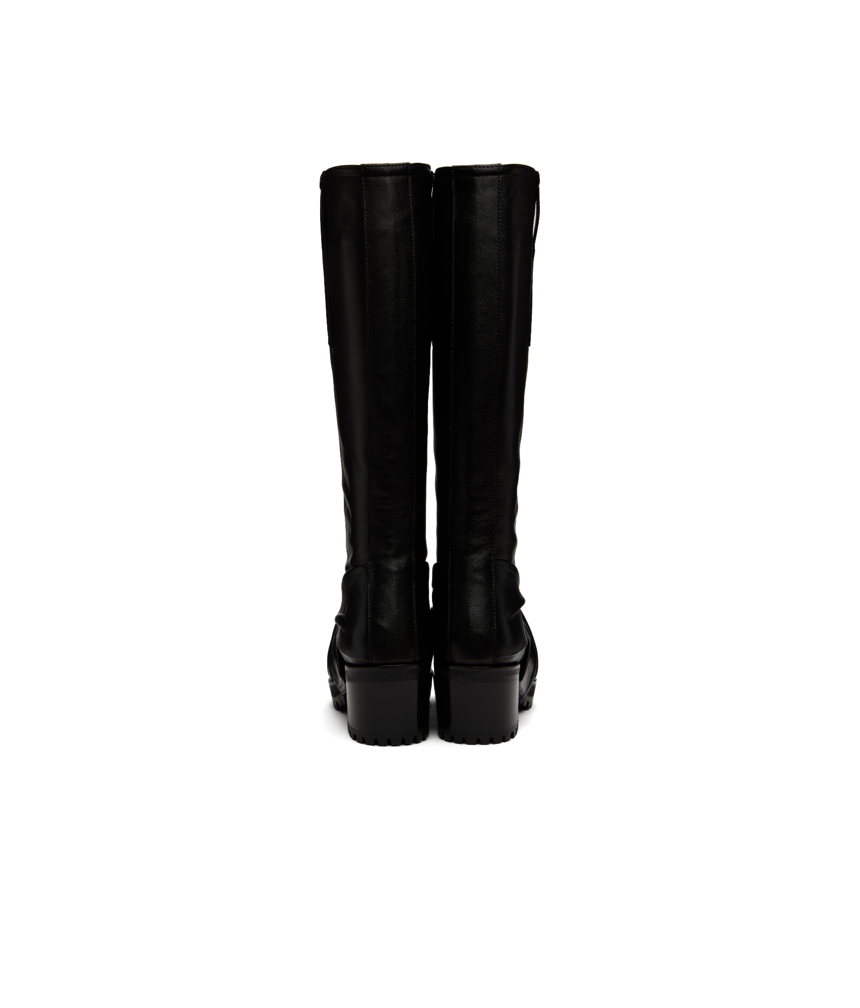 Kiko Kostadinov Black Knotted Riding Boots In Black