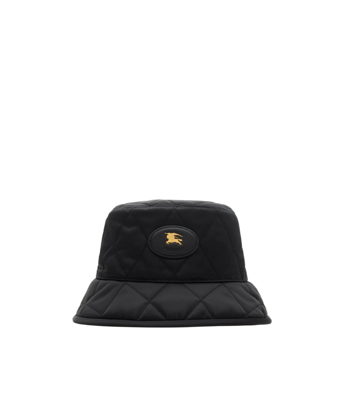 Burberry Quilted Horseshoe Bucket Hat In Black