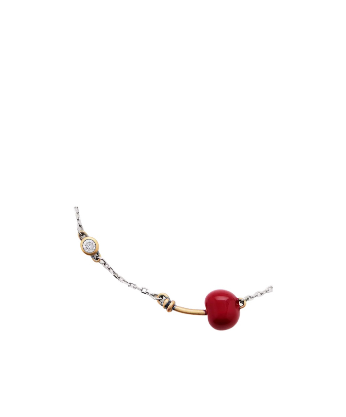 Marc Jacobs Cherry Crystal Slider Bracelet In Gold
