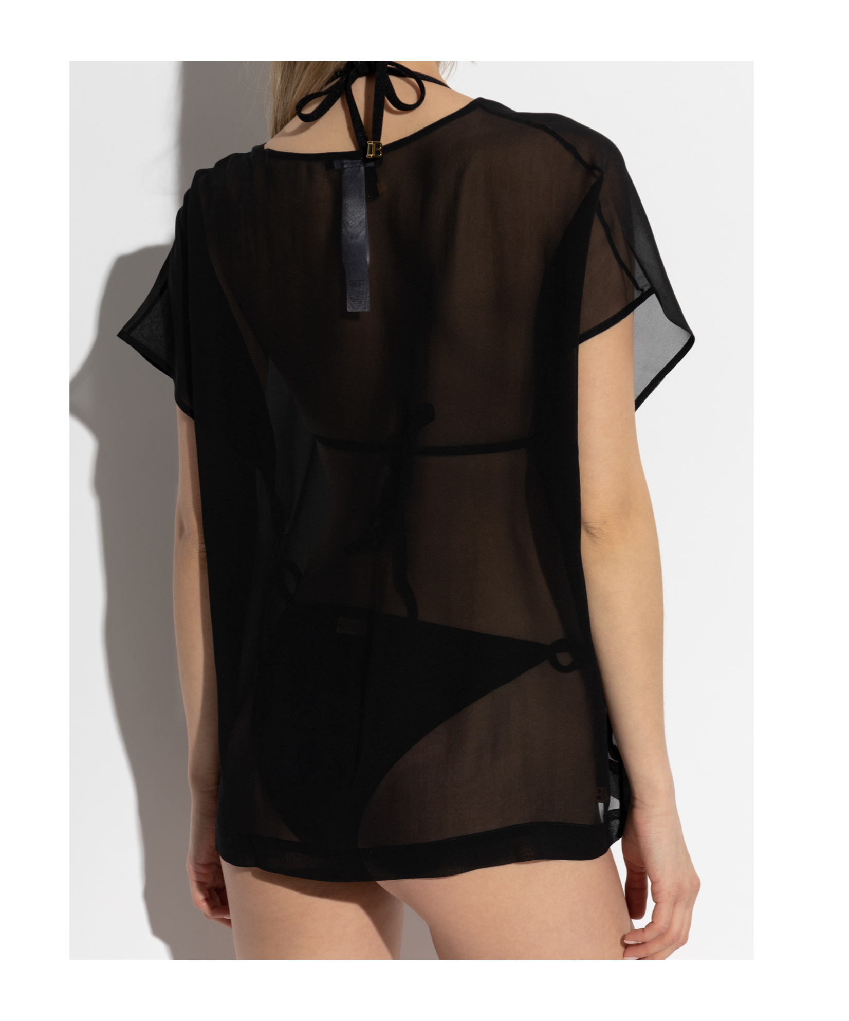 Balmain Short-sleeved Blouse In Black