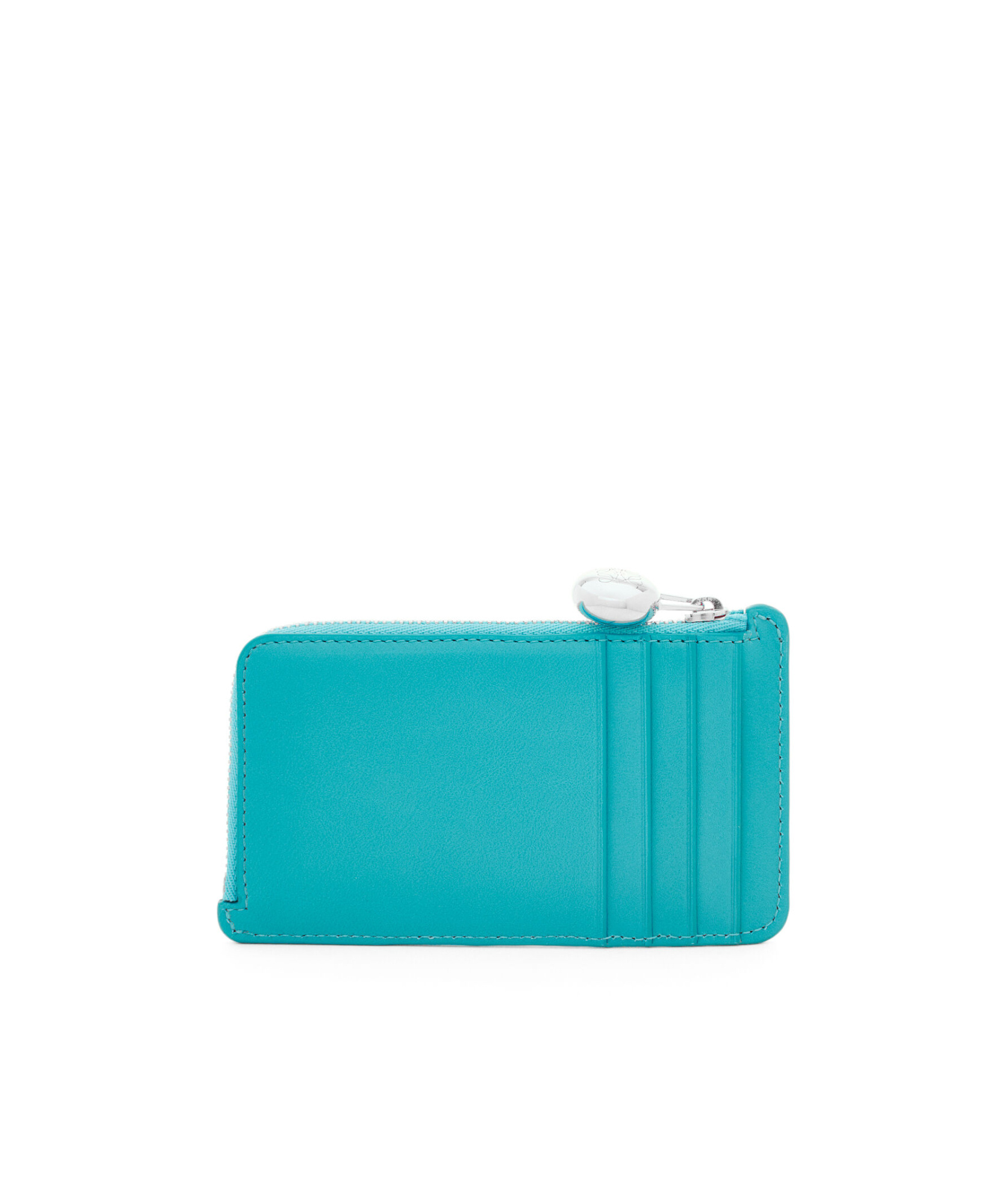 Loewe Embossed Logo Pebble Coin Cardholder In Green