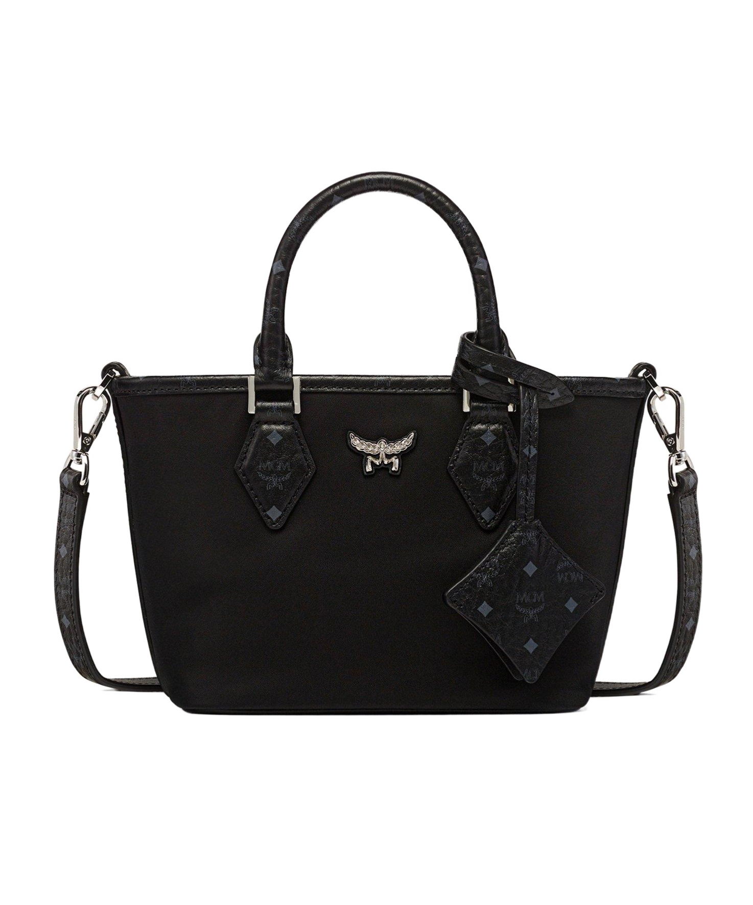 Mcm Black Tote Bags In Black
