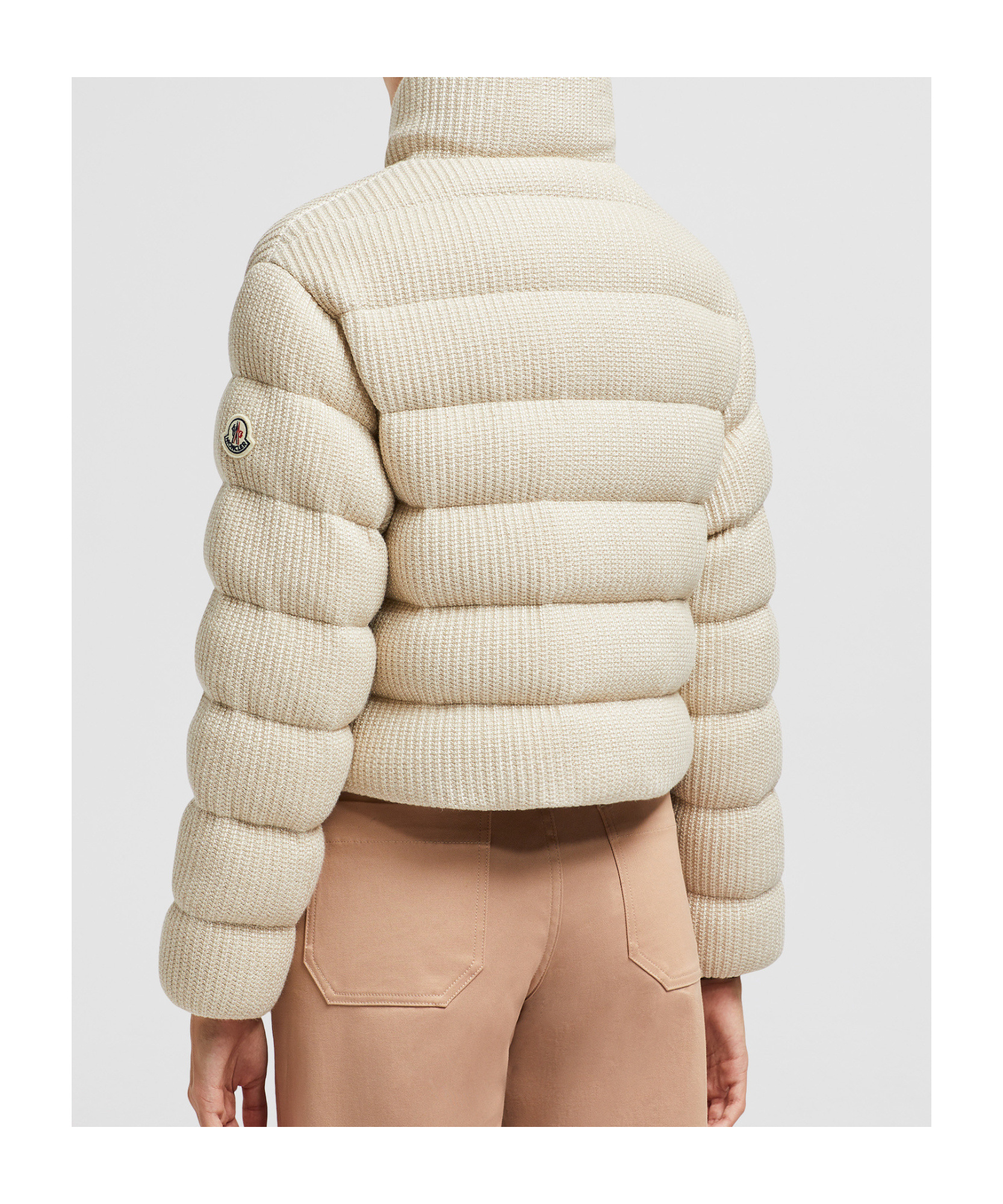 Moncler Gencay Snap Button Fastening Down Jacket In Nude
