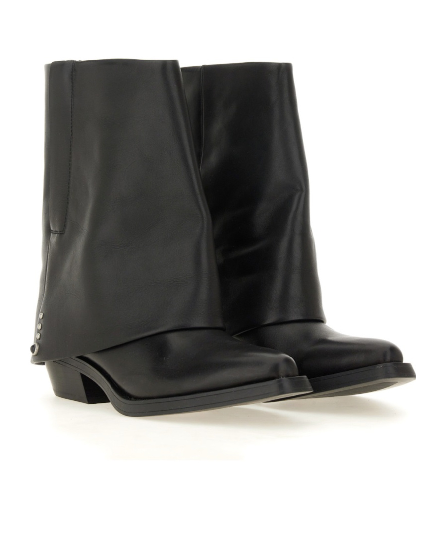 Ash Woman Ankle Boots Black Size 8 Leather In Black