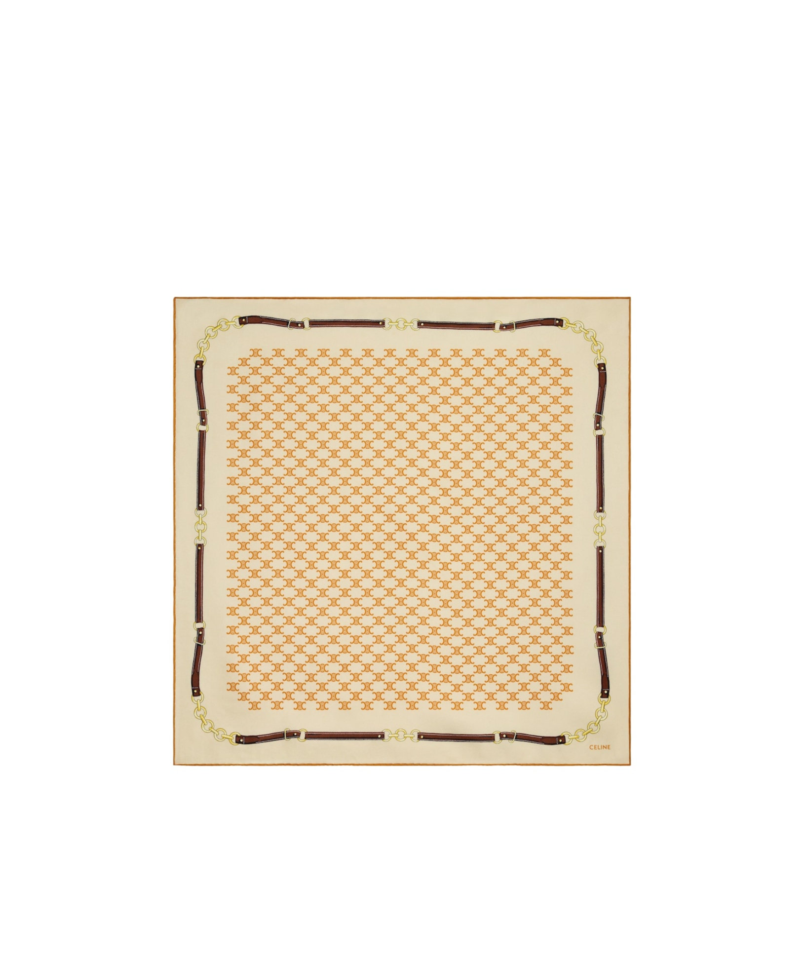 Celine Bandana In Heritage Silk Twill In Brown