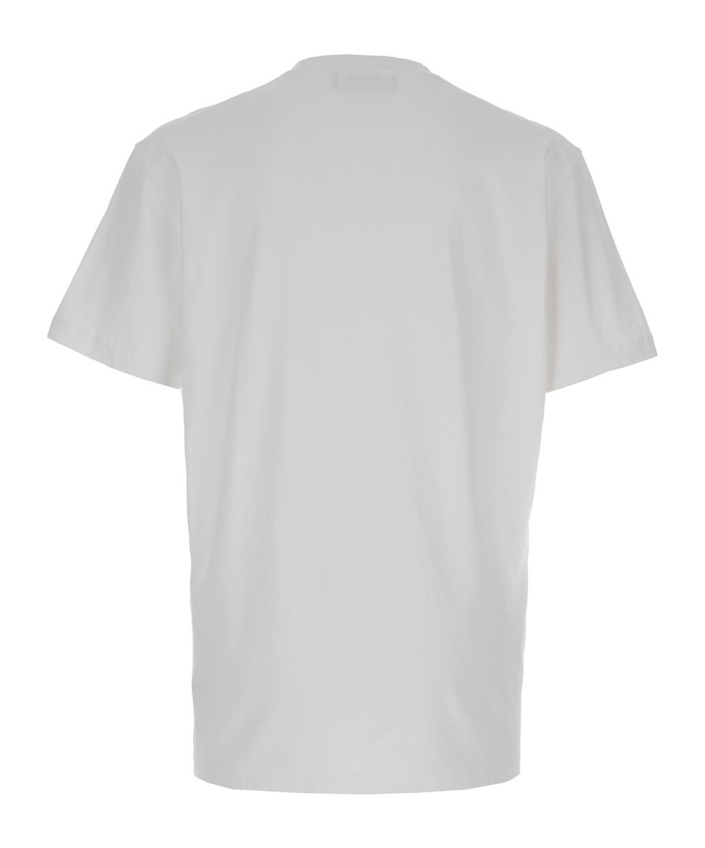 Dsquared2 White T-shirt With Dripping Maple Print In Cotton In White