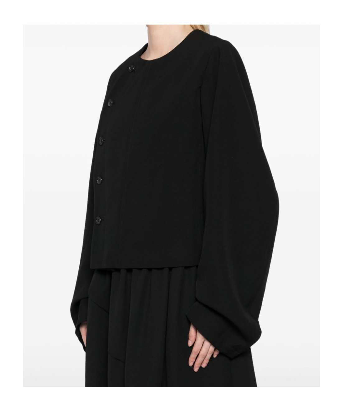 Shop Comme Des Garçons Long-sleeved Casual Jacket In Black
