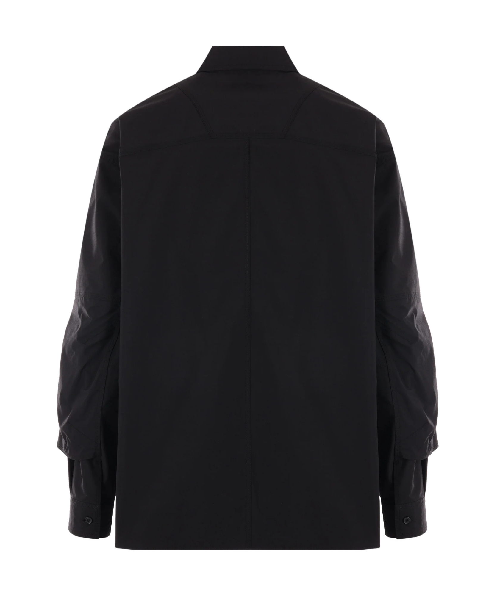 Juunj Sleeve-pocket Classic-collar Shirt In Black