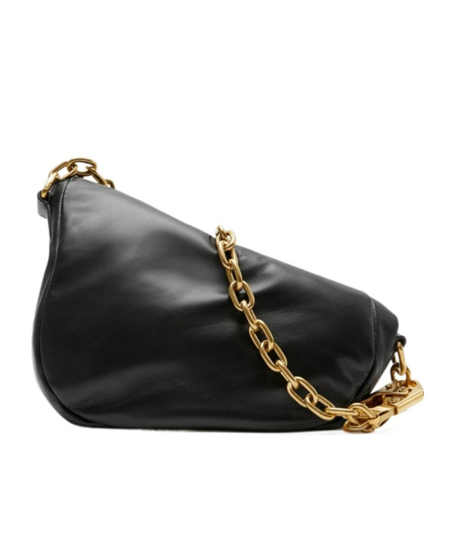 Burberry Small Knight Chain-linked Puffy Shoulder Bag In Black