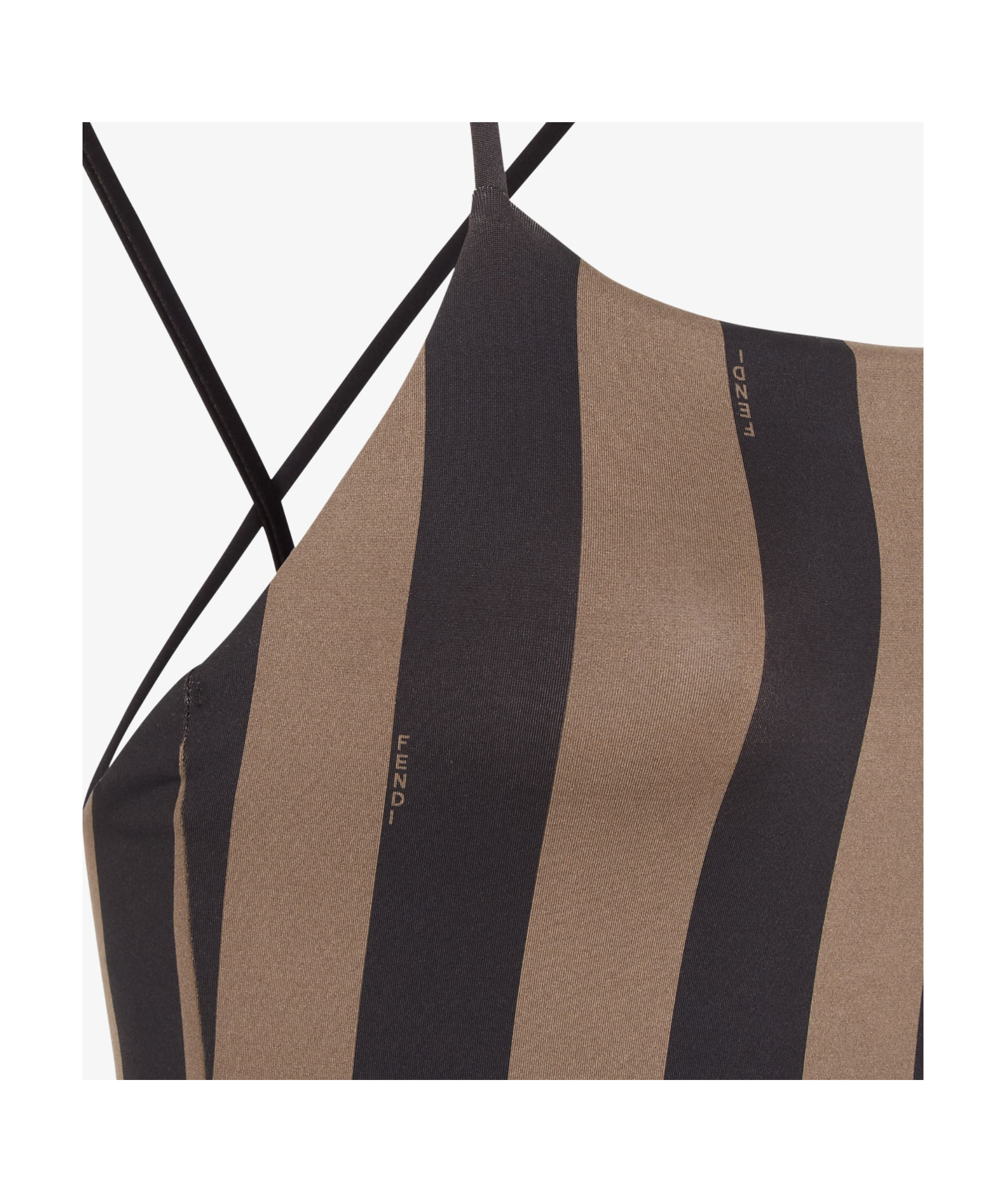 FENDI BROWN LYCRA REVERSIBLE SWIMSUIT 