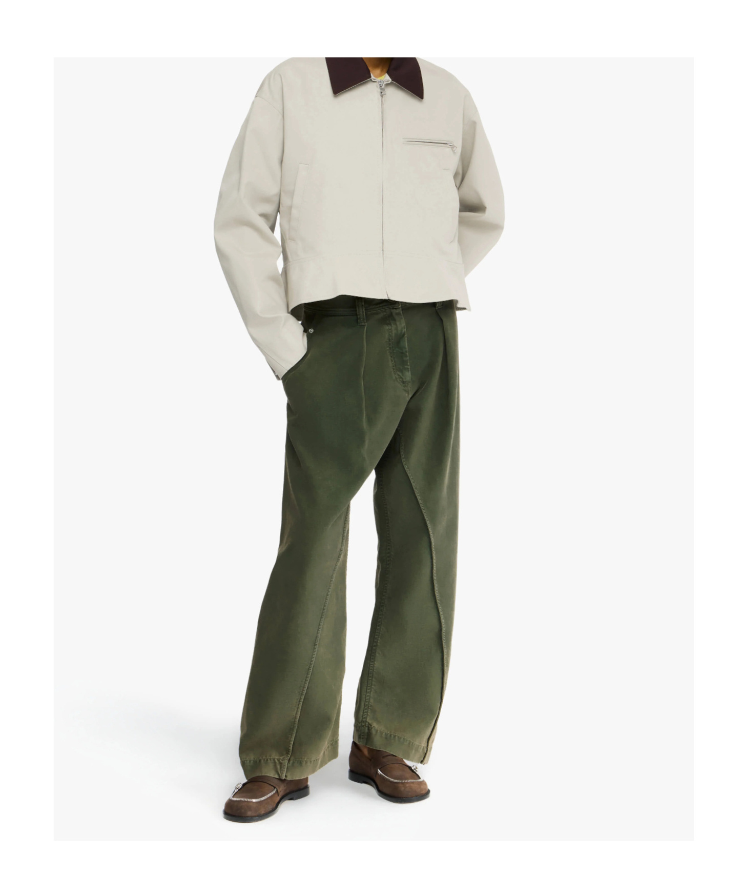 Jw Anderson Peplum-hem Jacket In White