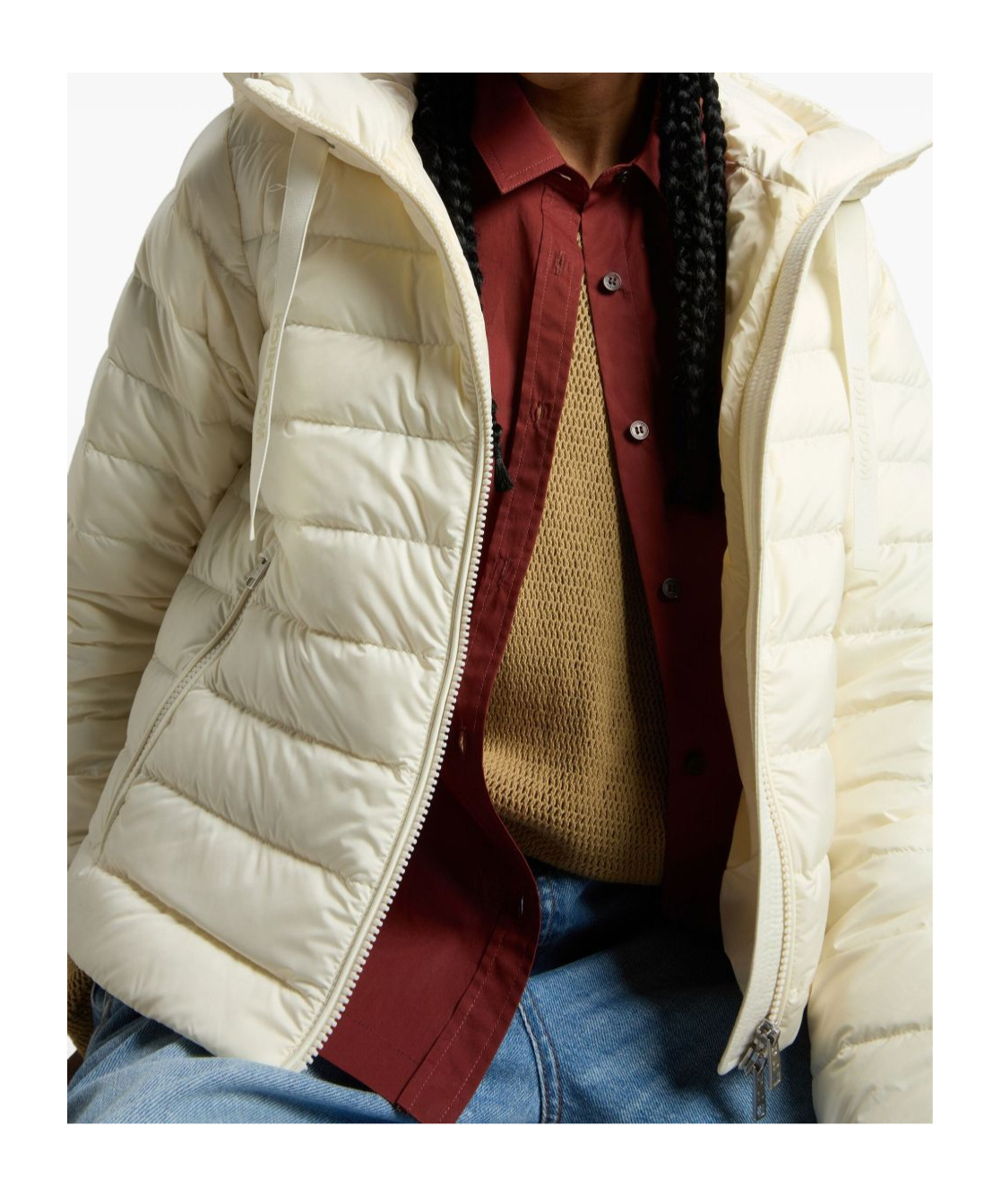 Shop Woolrich Quilted Hooded Jacket In White