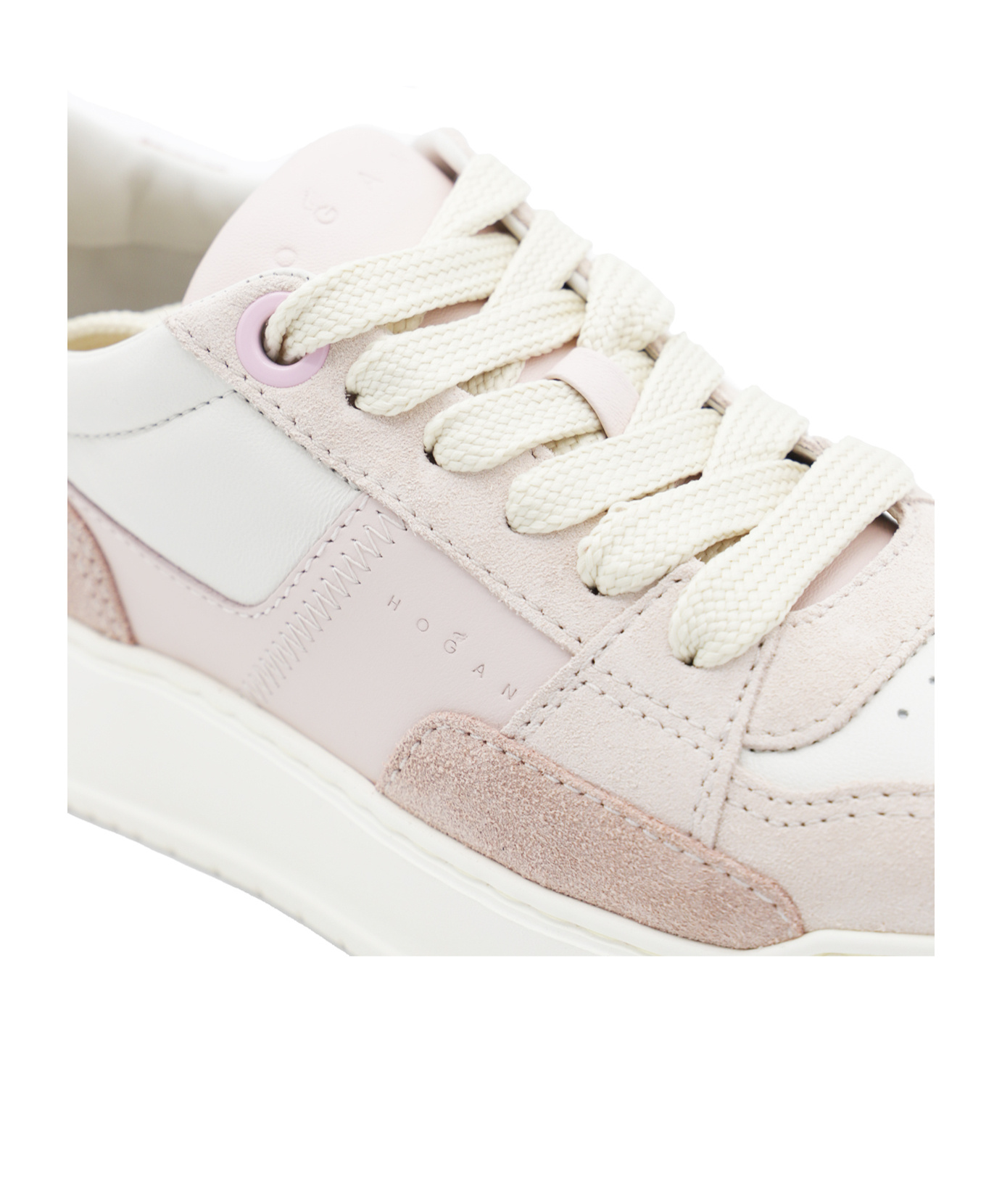Hogan Women's Chamallow Nappa And Suede Sneakers In White