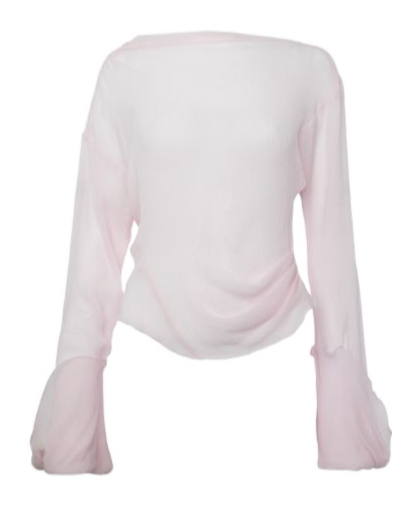 JW ANDERSON SHEER LONG-SLEEVE TOP