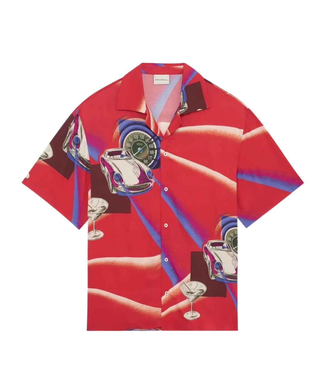 Drôle De Monsieur Short Sleeve Shirt In Red