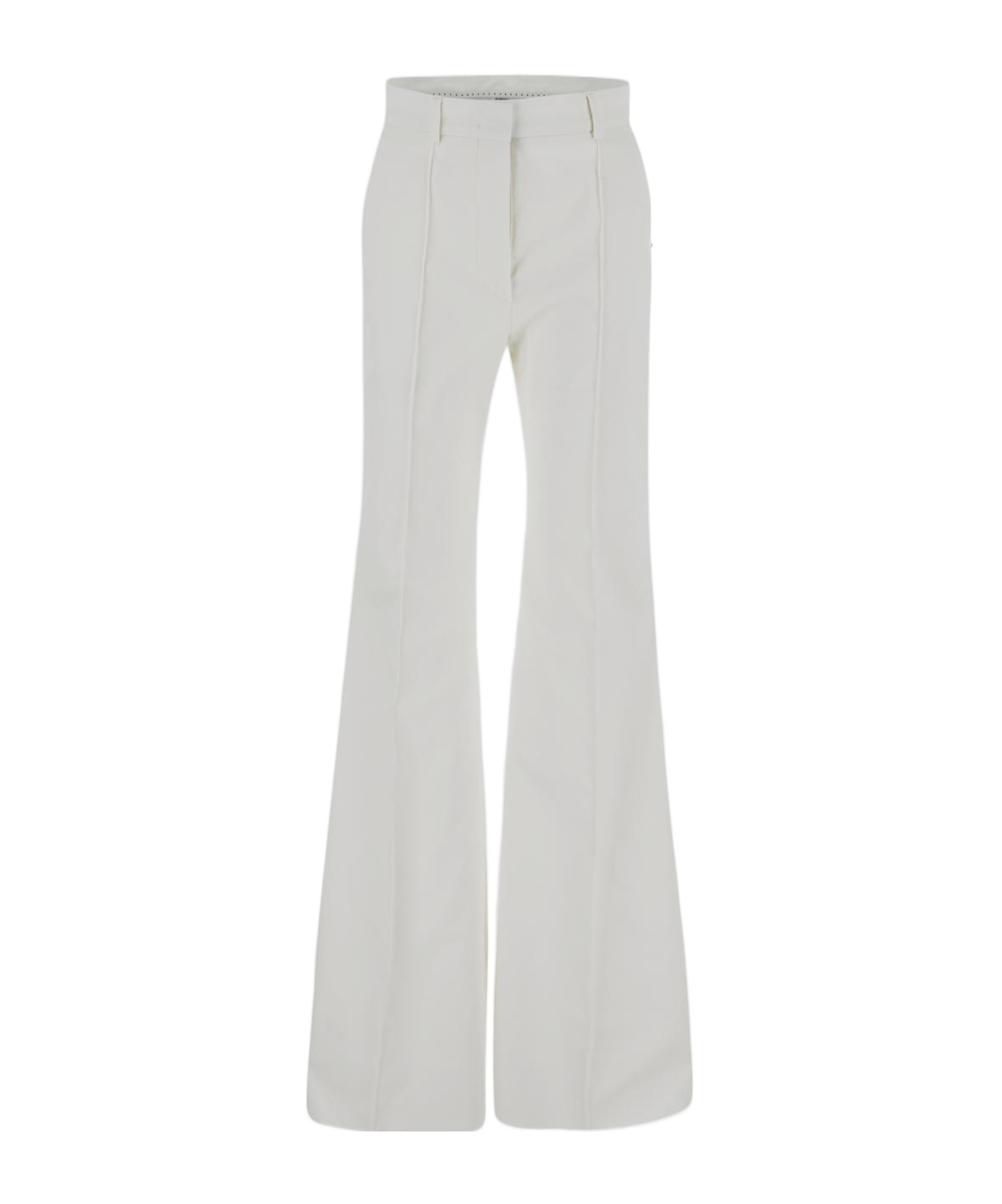 Sportmax White Wide-leg Trousers In White