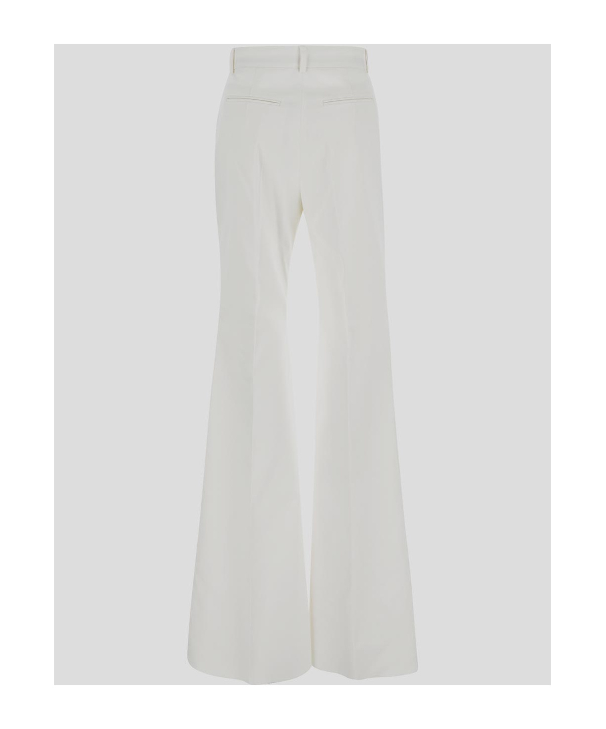 Sportmax White Wide-leg Trousers In White