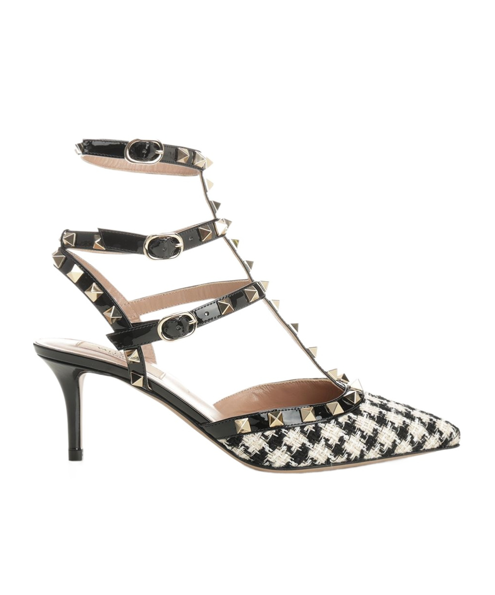 Valentino Pointed High Heel Sandals In Black