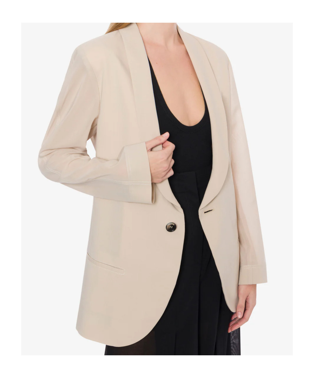 Philosophy Di Lorenzo Serafini Etamine Single Breasted Jacket In Neutral