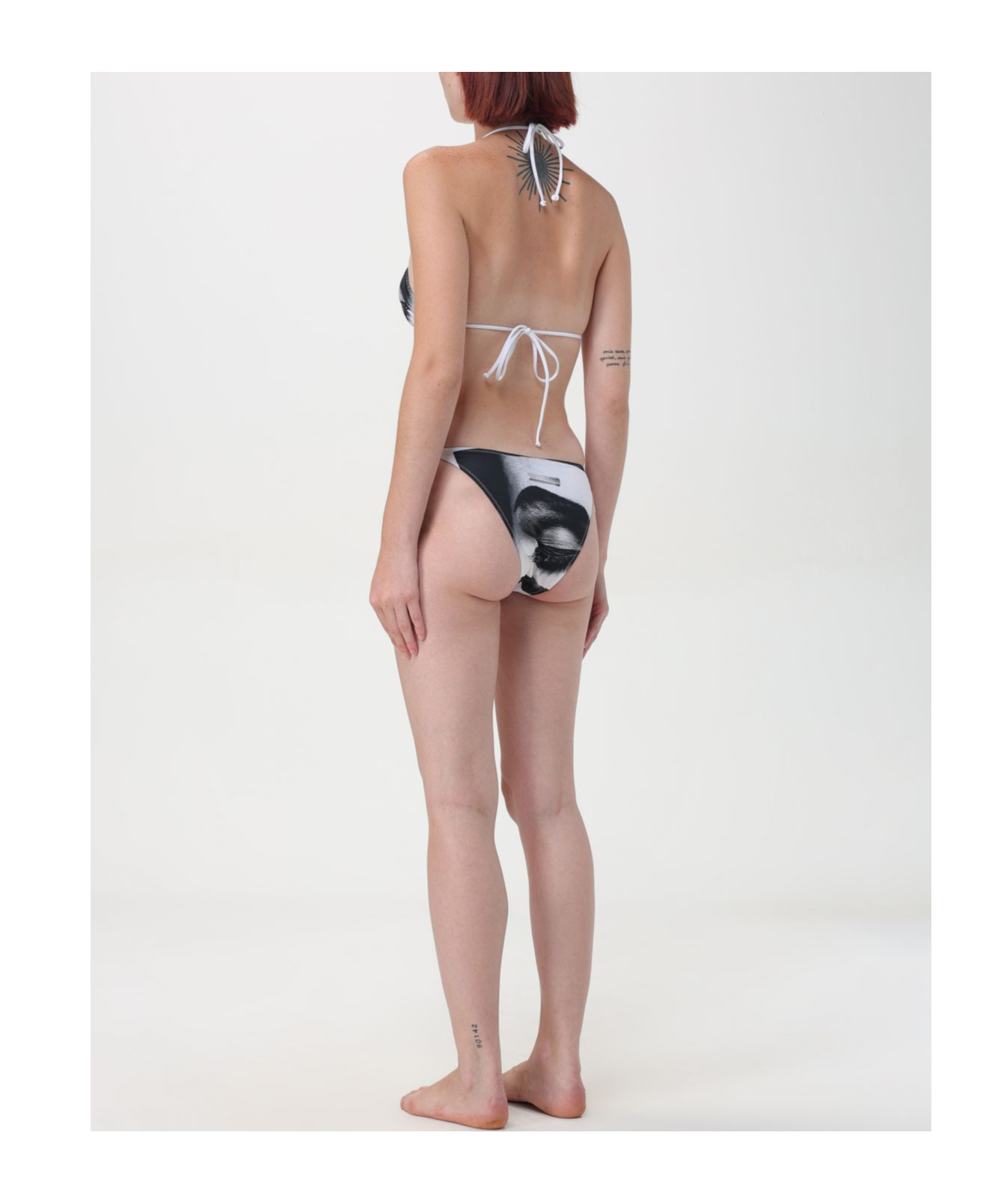 Jean Paul Gaultier Black 'the Eyes And Lips' Bikini In Nude