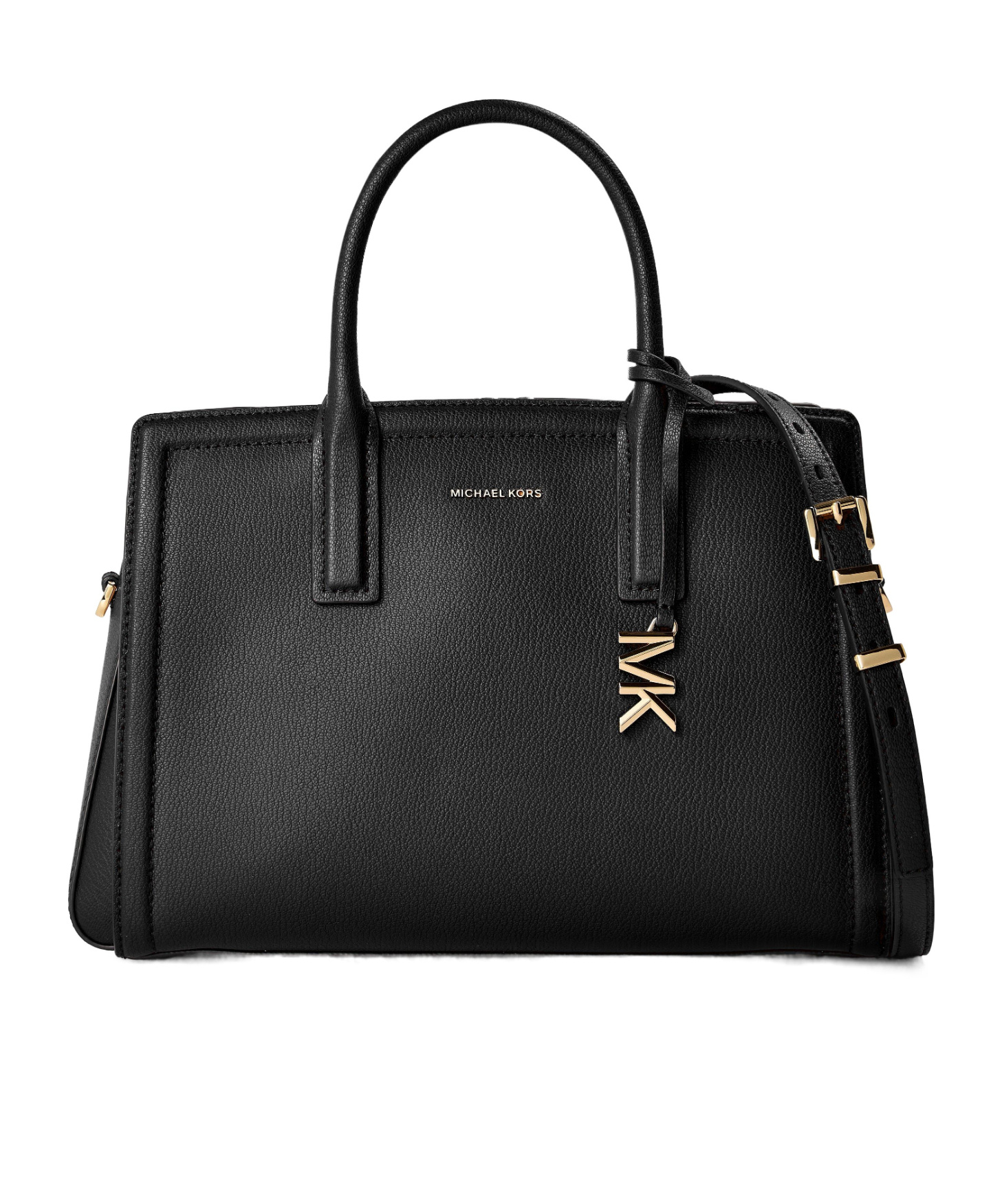 Michael Michael Kors Grainedleather Satchel Bag In Black