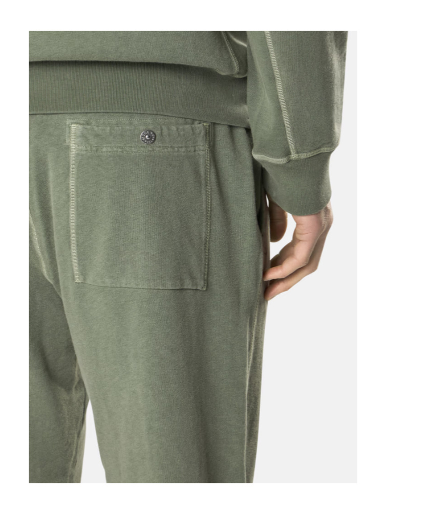 Stone Island Regular Fit Joggers With Slub Effect And Pocketts In Green