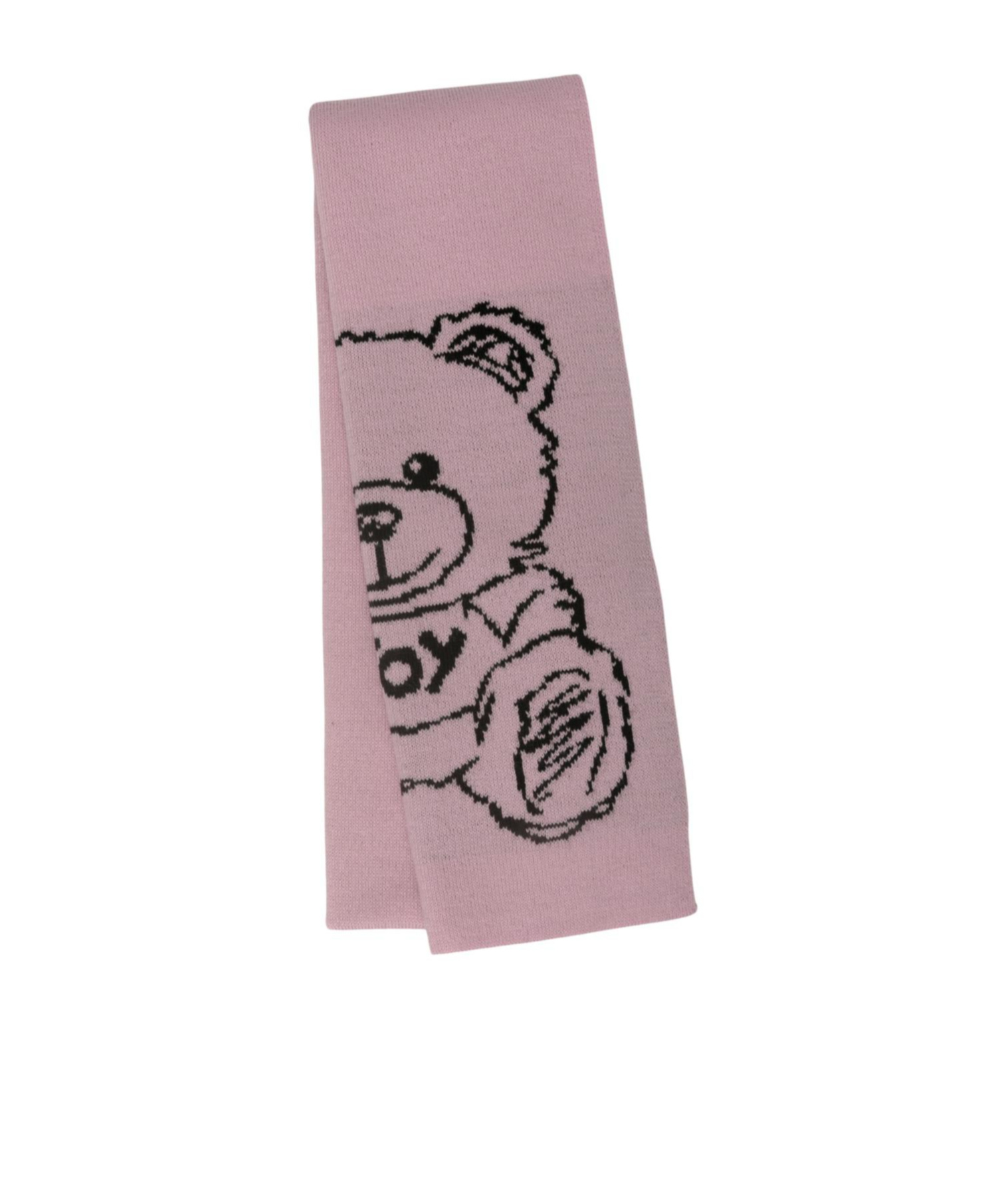 Moschino Teddy Bear Pattern Scarf In Pink