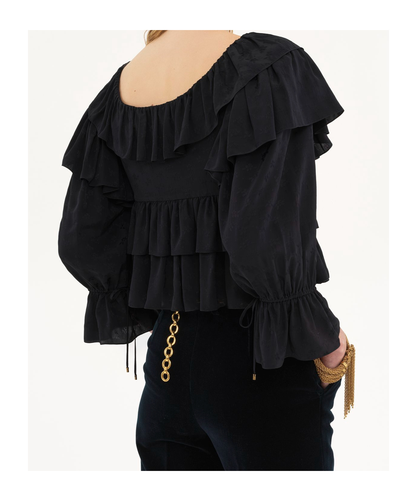 Chloé Long-sleeved Top In Black