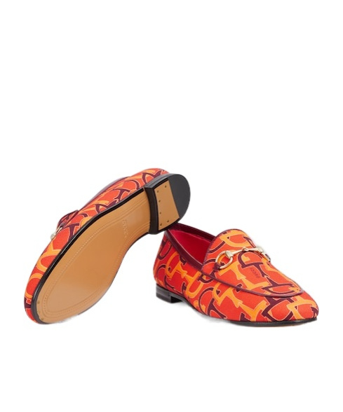 Gucci Jordaan Loafers In Orange