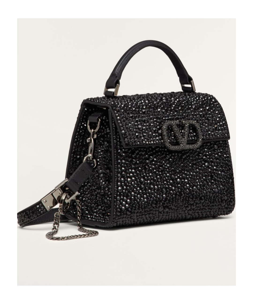 Valentino Vsling Tote Bag In Black