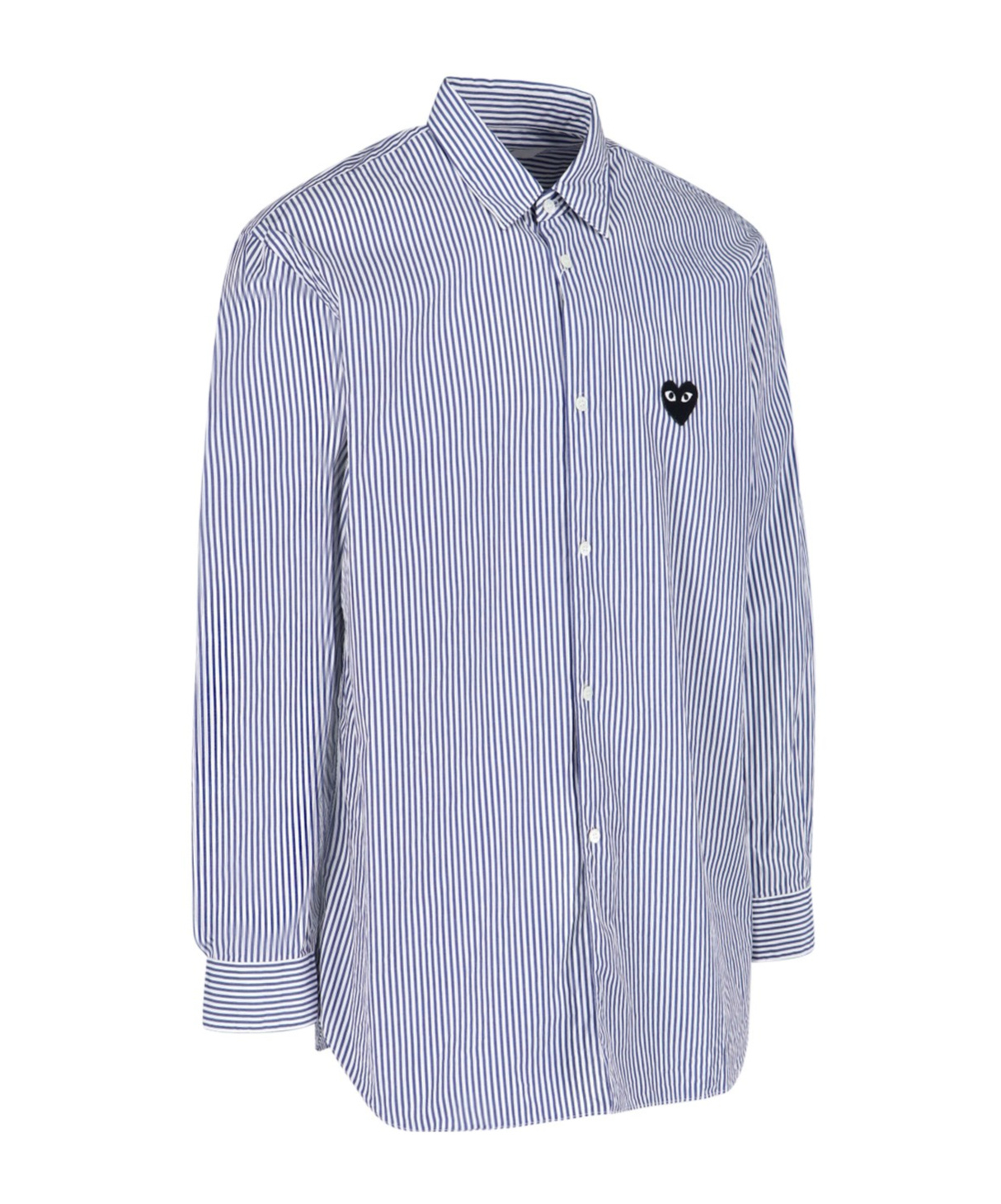 COMME DES GARÇONS PLAY LOGO STRIPE SHIRT