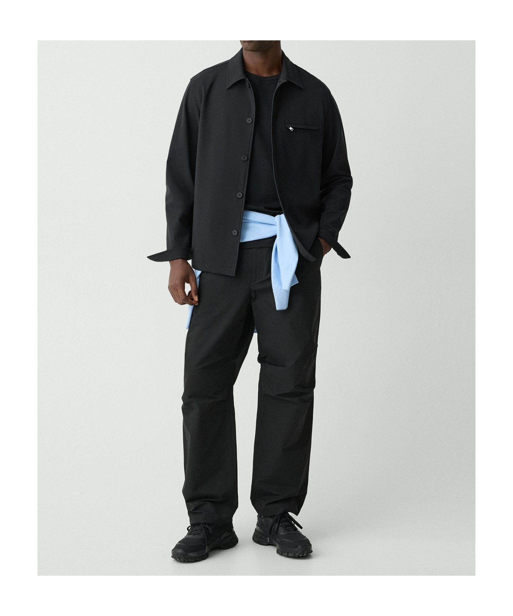 Theory Overshirt In Precision Ponte In Black
