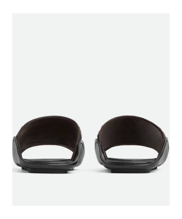 Bottega Veneta Nappa Opaque Weave Mule Sandal In Brown