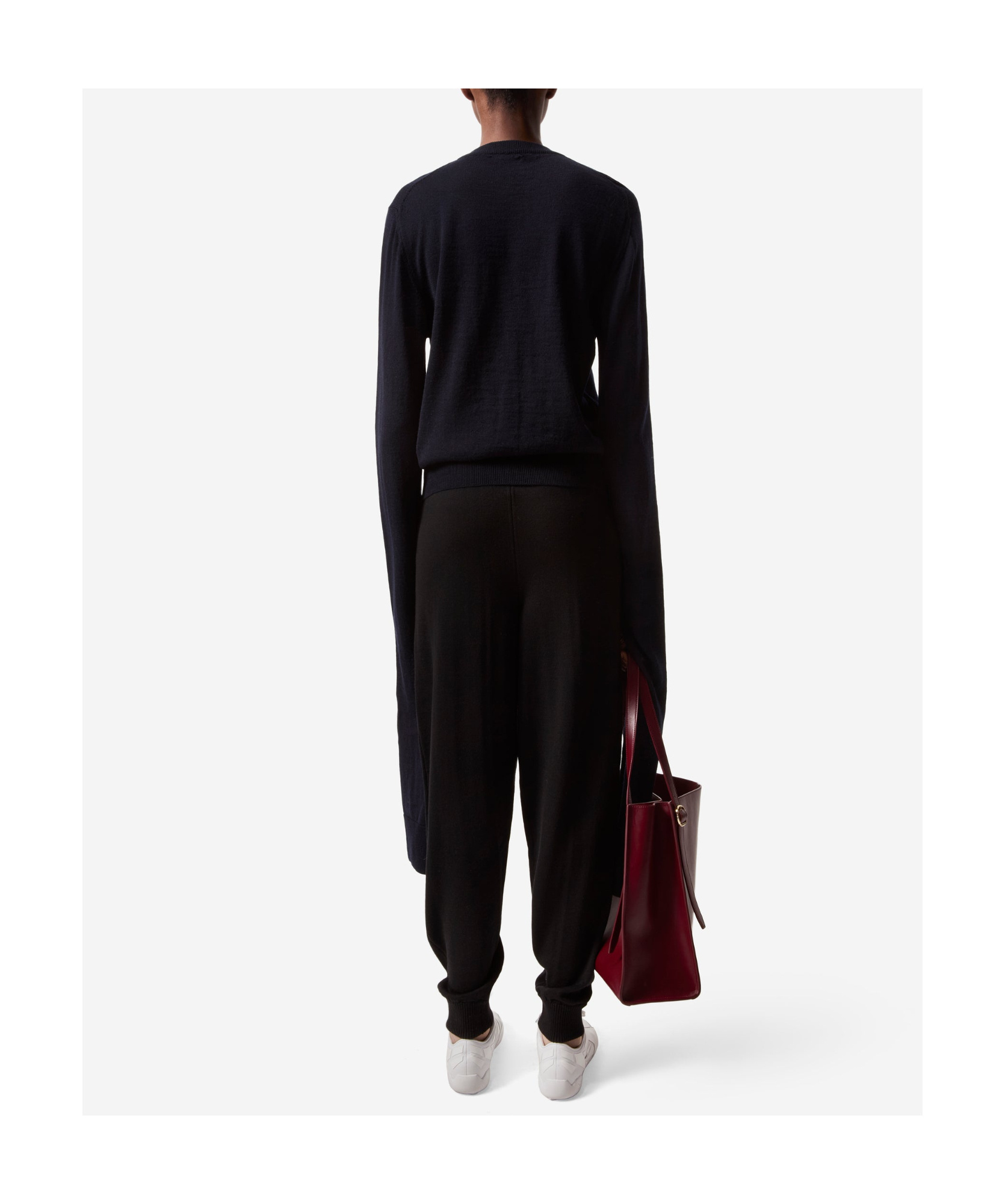 Coperni Long-sleeved Knitted Cardigan In Black