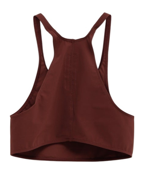 Rick Owens Halterneck Bikini Top In Brown