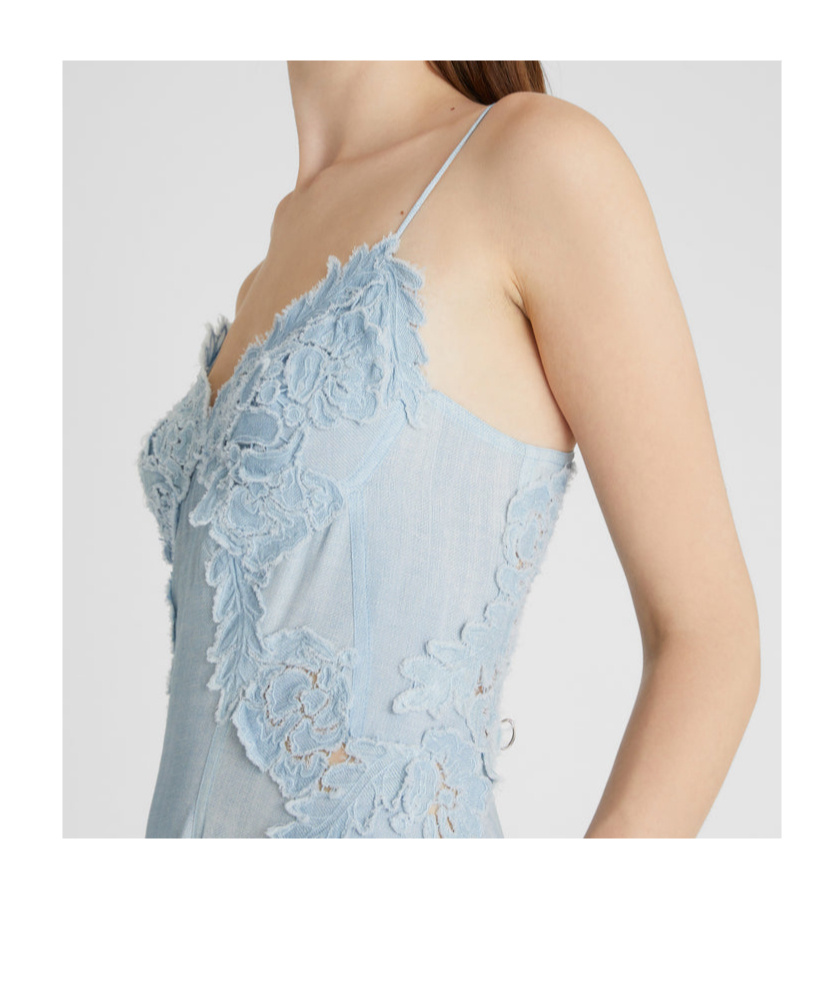 Ermanno Scervino Floral-print Maxi Dress In Blue